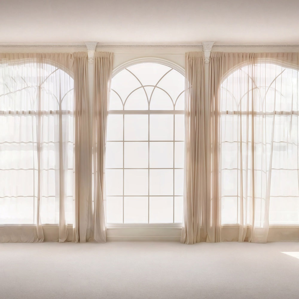 Vintage Photo Backdrop Elegant Sheer Window Drapes Vintage Backdrops UK MRR9-120