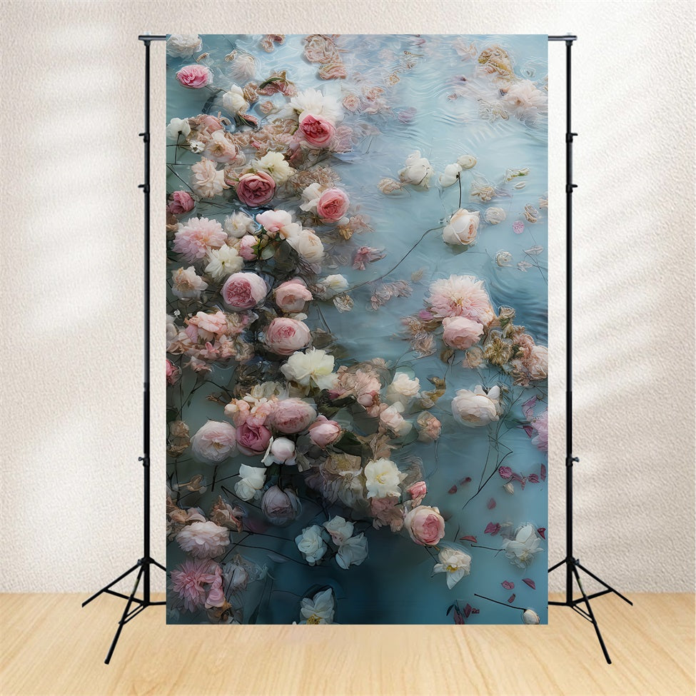 Floral Photo Backdrop Romantic Floating Garden Roses Flower Backdrop UK MRR9-121