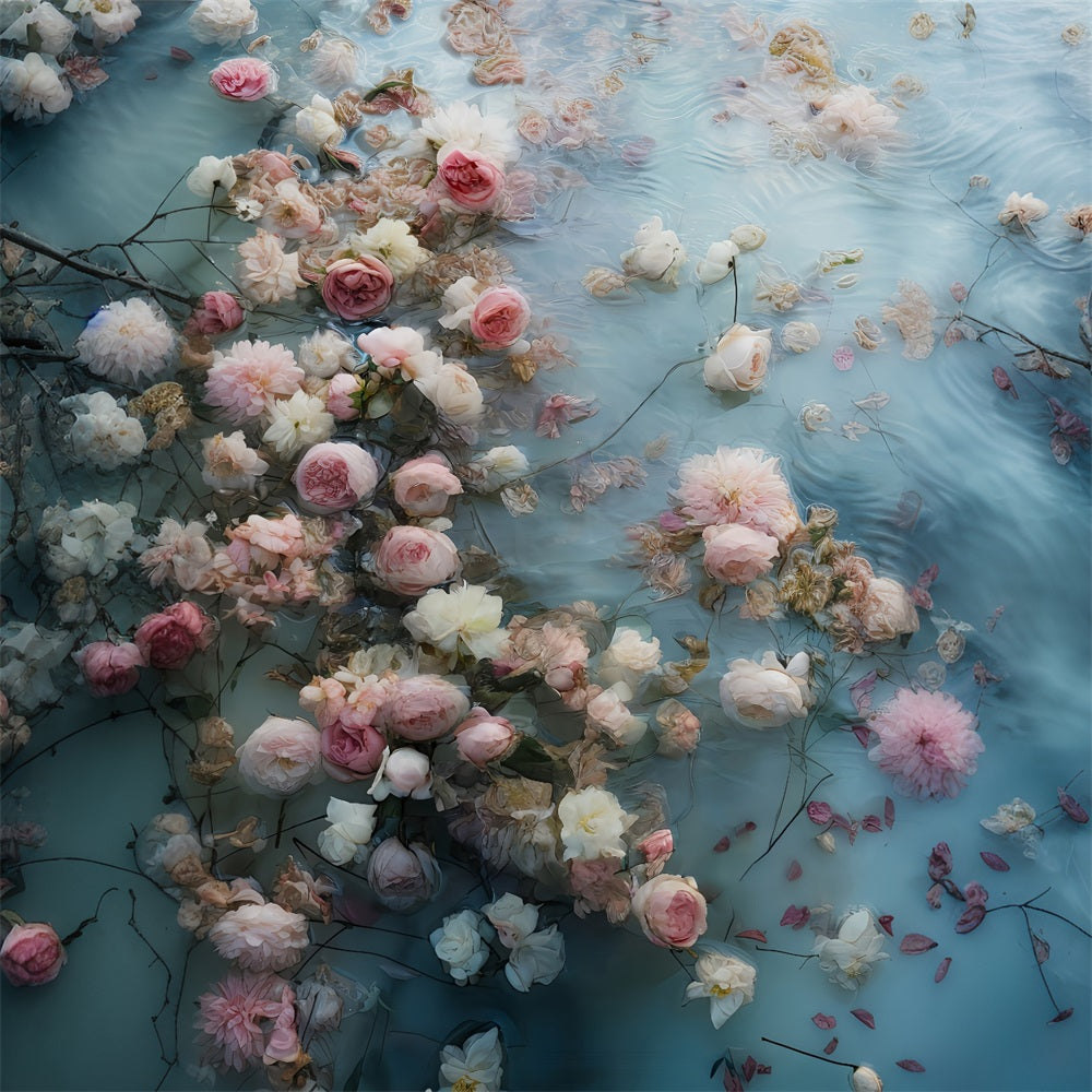 Floral Photo Backdrop Romantic Floating Garden Roses Flower Backdrop UK MRR9-121