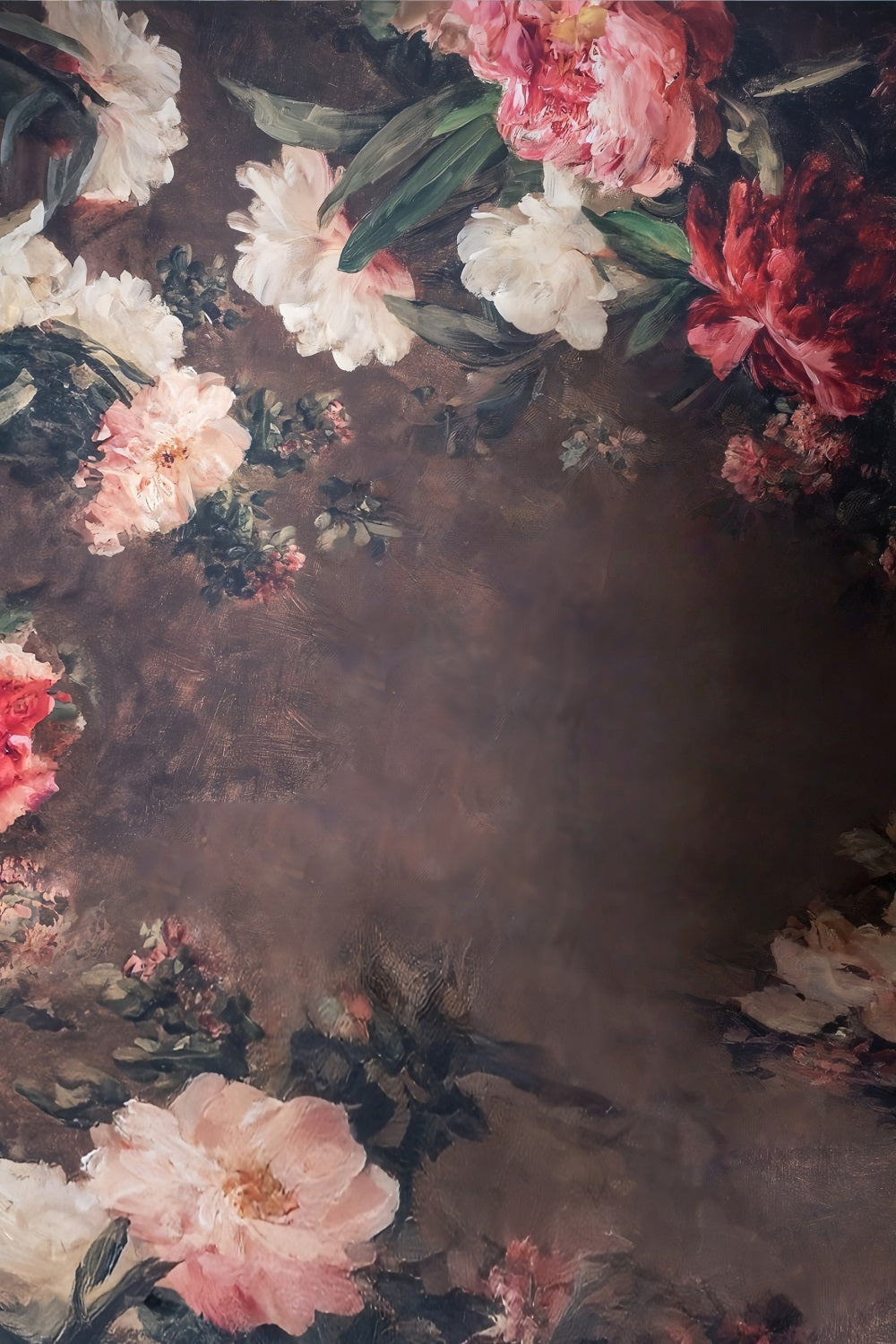 Flower Backdrop Vintage Painted Floral Elegance Floral Photo Backdrop UK MRR9-122