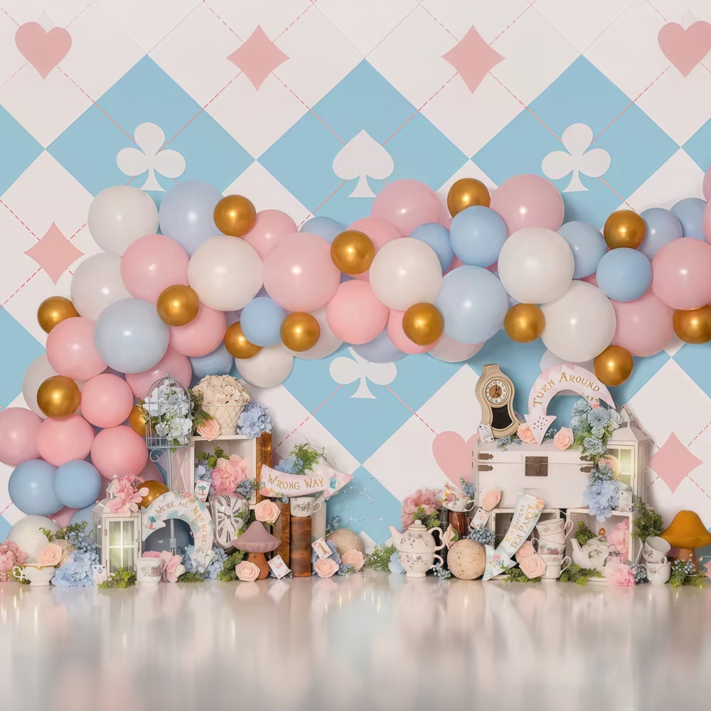 Newborn Photo Backdrop Pastel Wonderland Balloon Children Backdrop UK MRR9-133