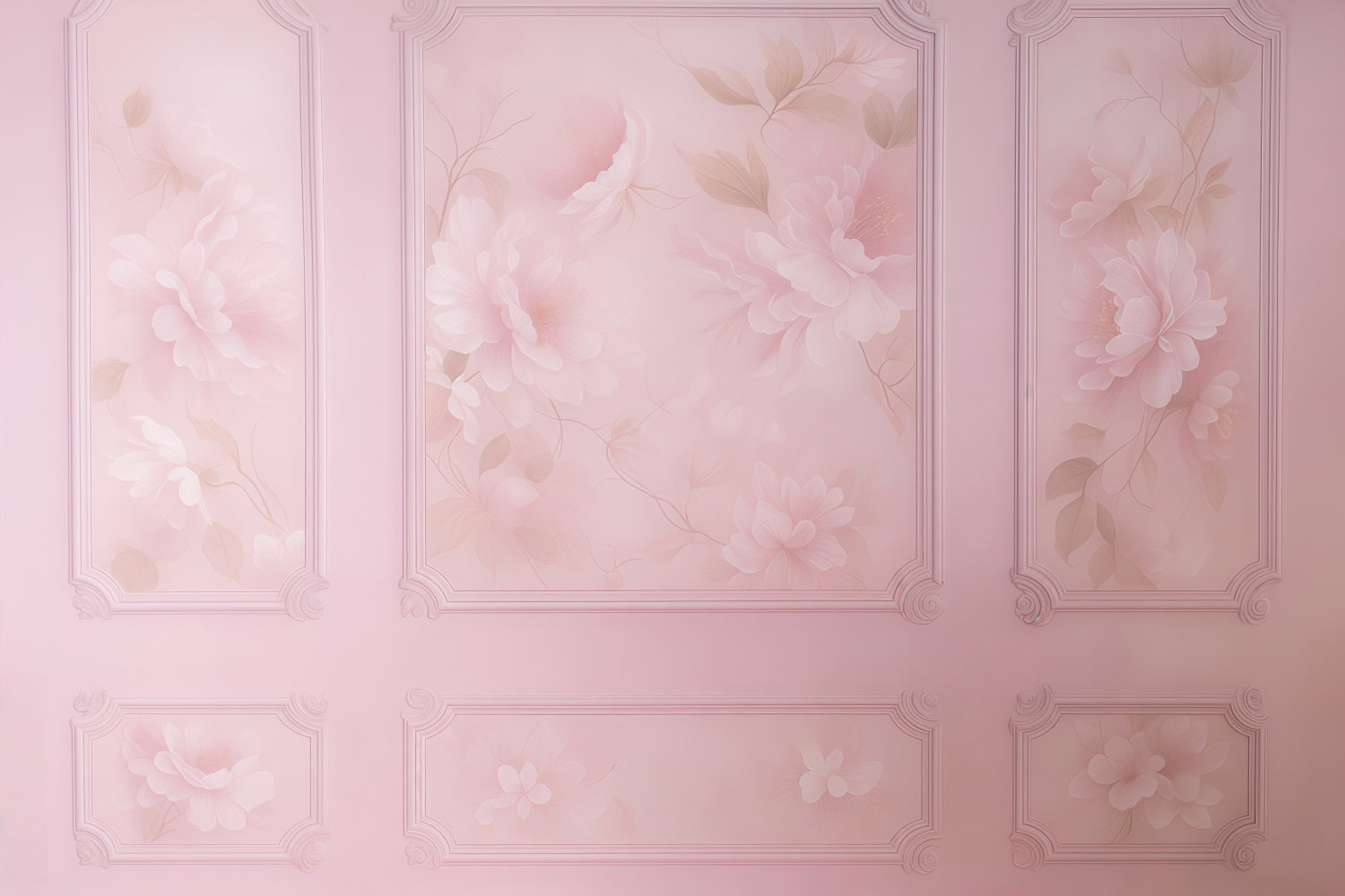 Vintage Wall Backdrop Pink Floral Elegant Wall Panels Vintage Backdrop UK MRR9-134