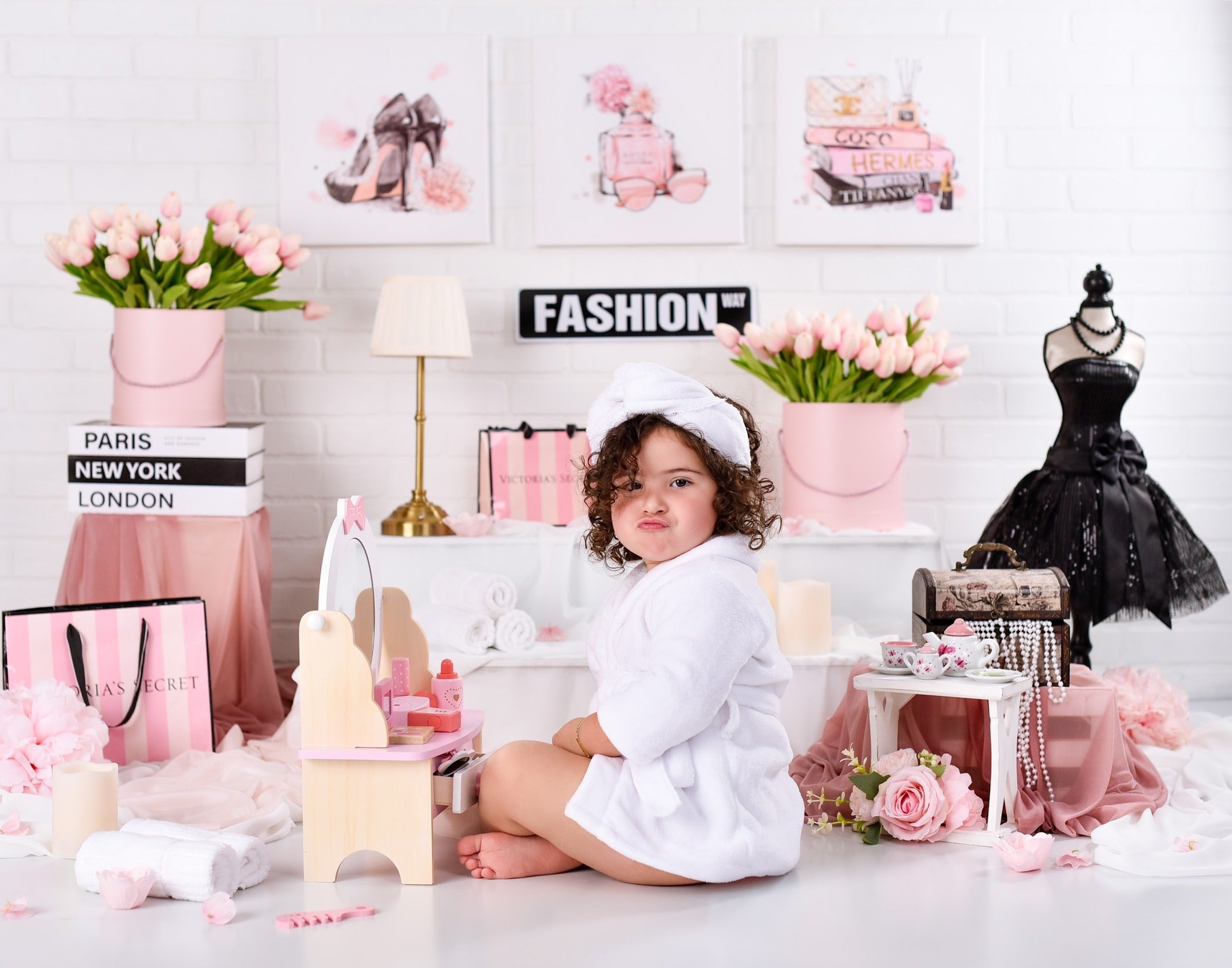 Children Backdrops Fashion Heels Perfume Books Decor newborn Backdrop UK MRR9-21