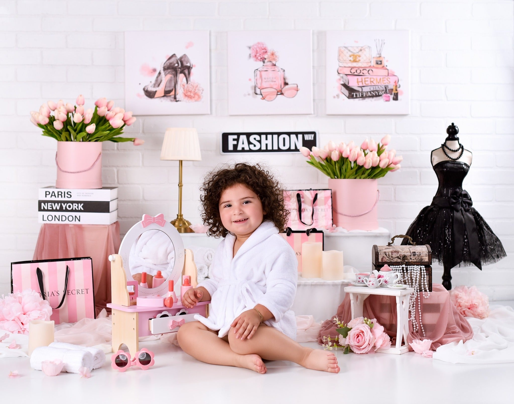 Children Backdrops Fashion Heels Perfume Books Decor newborn Backdrop UK MRR9-21