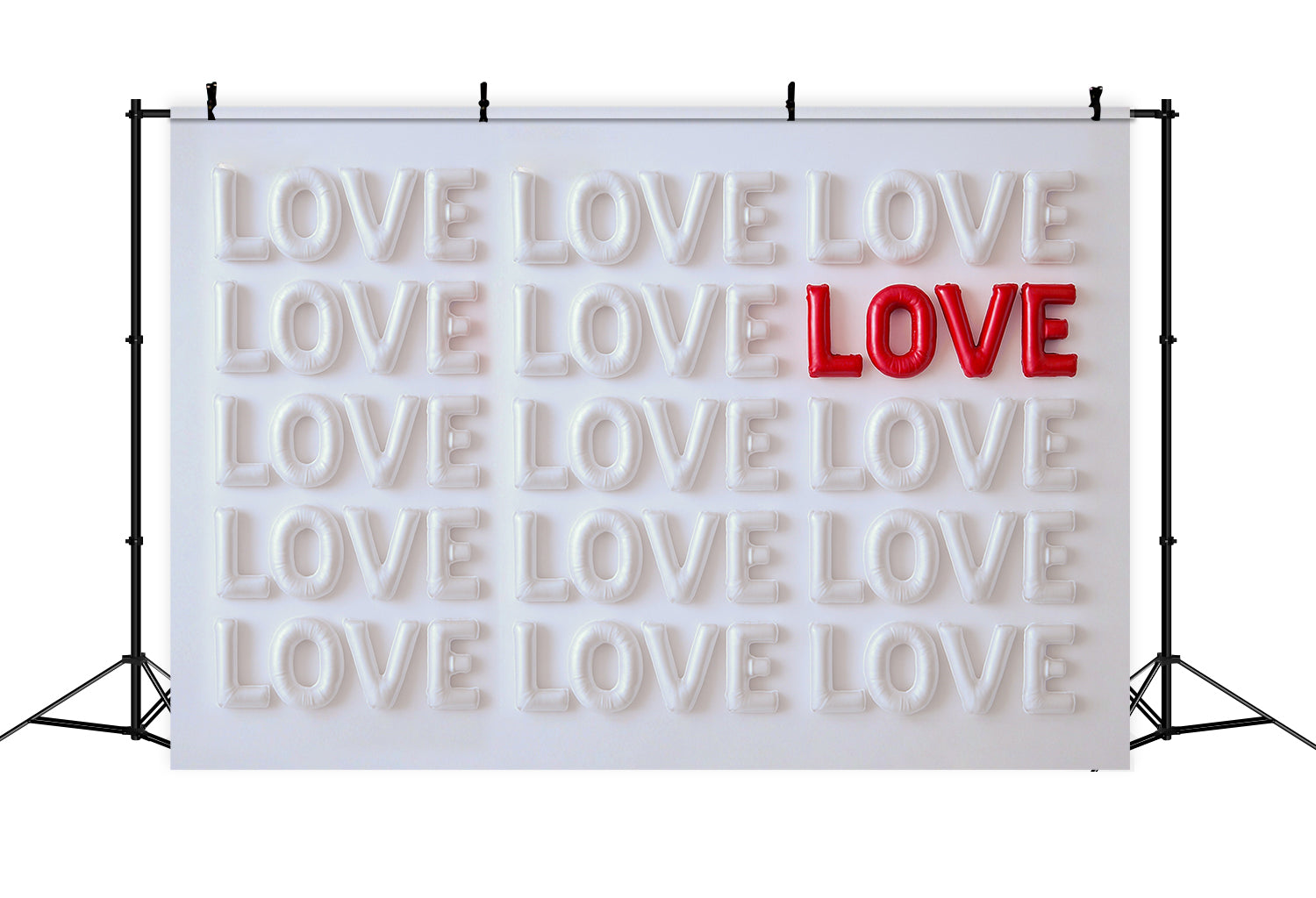 Valentine Backdrop White Red Love Letters Backdrop Valentine's Day Backdrop UK MRR9-53