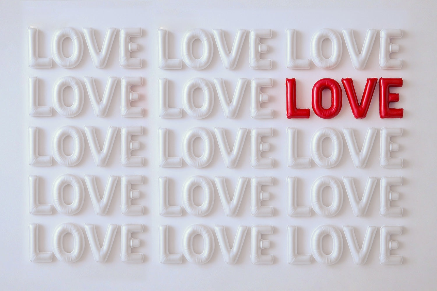 Valentine Backdrop White Red Love Letters Backdrop Valentine's Day Backdrop UK MRR9-53