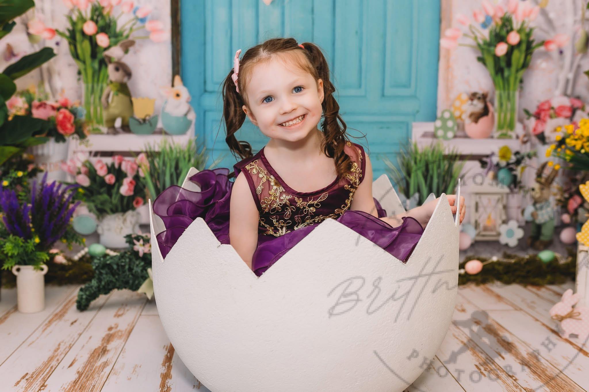 Easter Bunny Backdrop Pastel Bunny Easter Doorway Decor Easter Backdrop UK MRR9-7