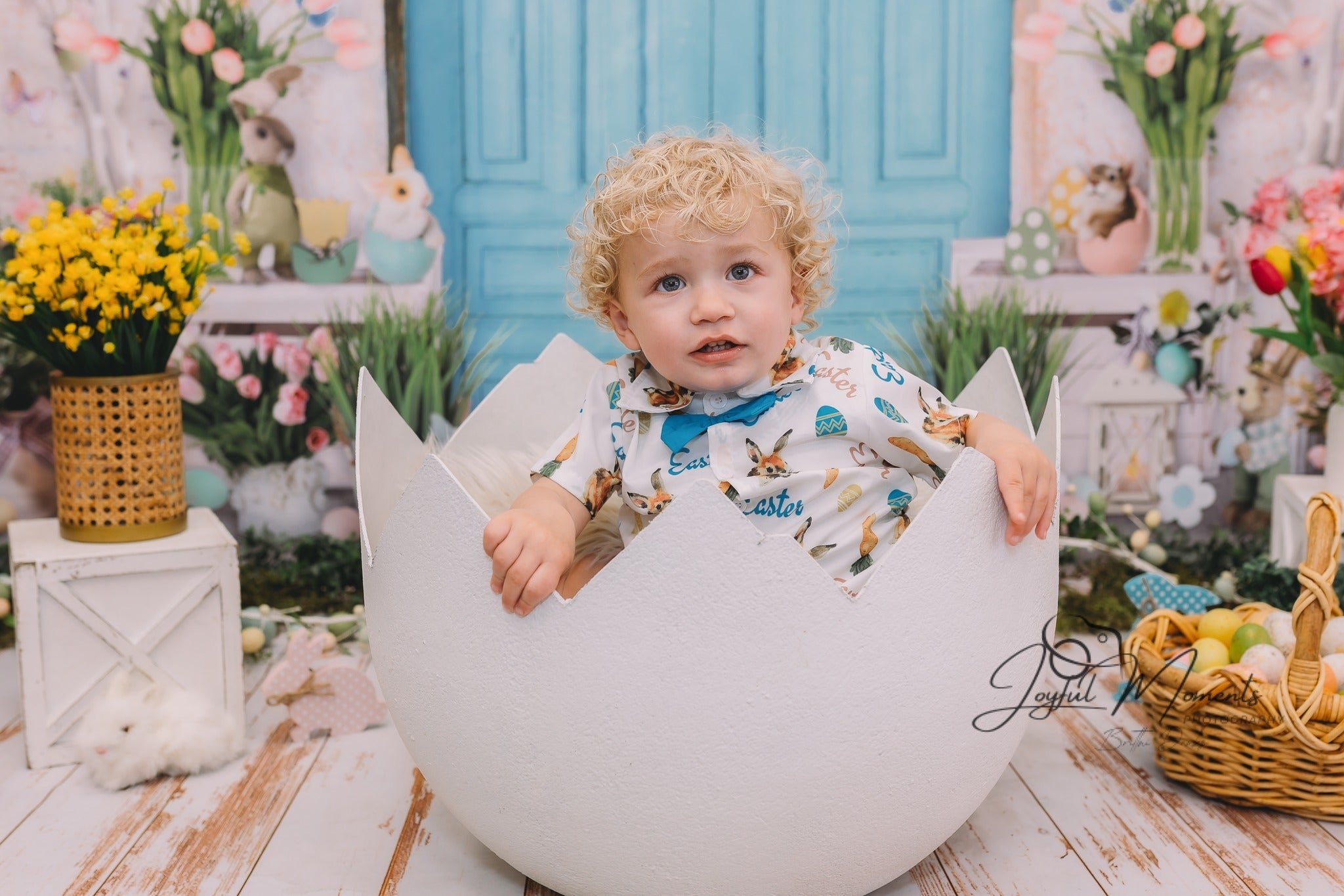 Easter Bunny Backdrop Pastel Bunny Easter Doorway Decor Easter Backdrop UK MRR9-7