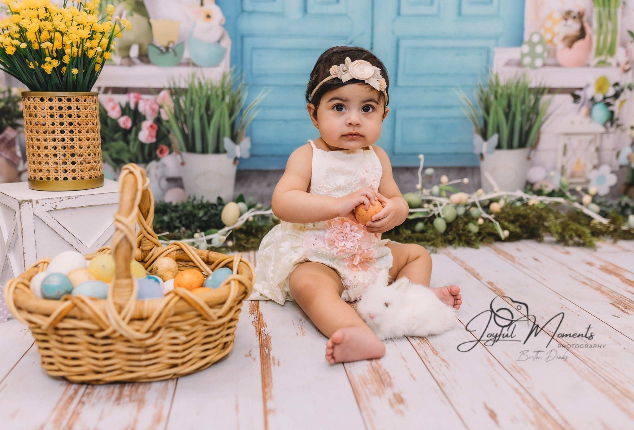 Easter Bunny Backdrop Pastel Bunny Easter Doorway Decor Easter Backdrop UK MRR9-7