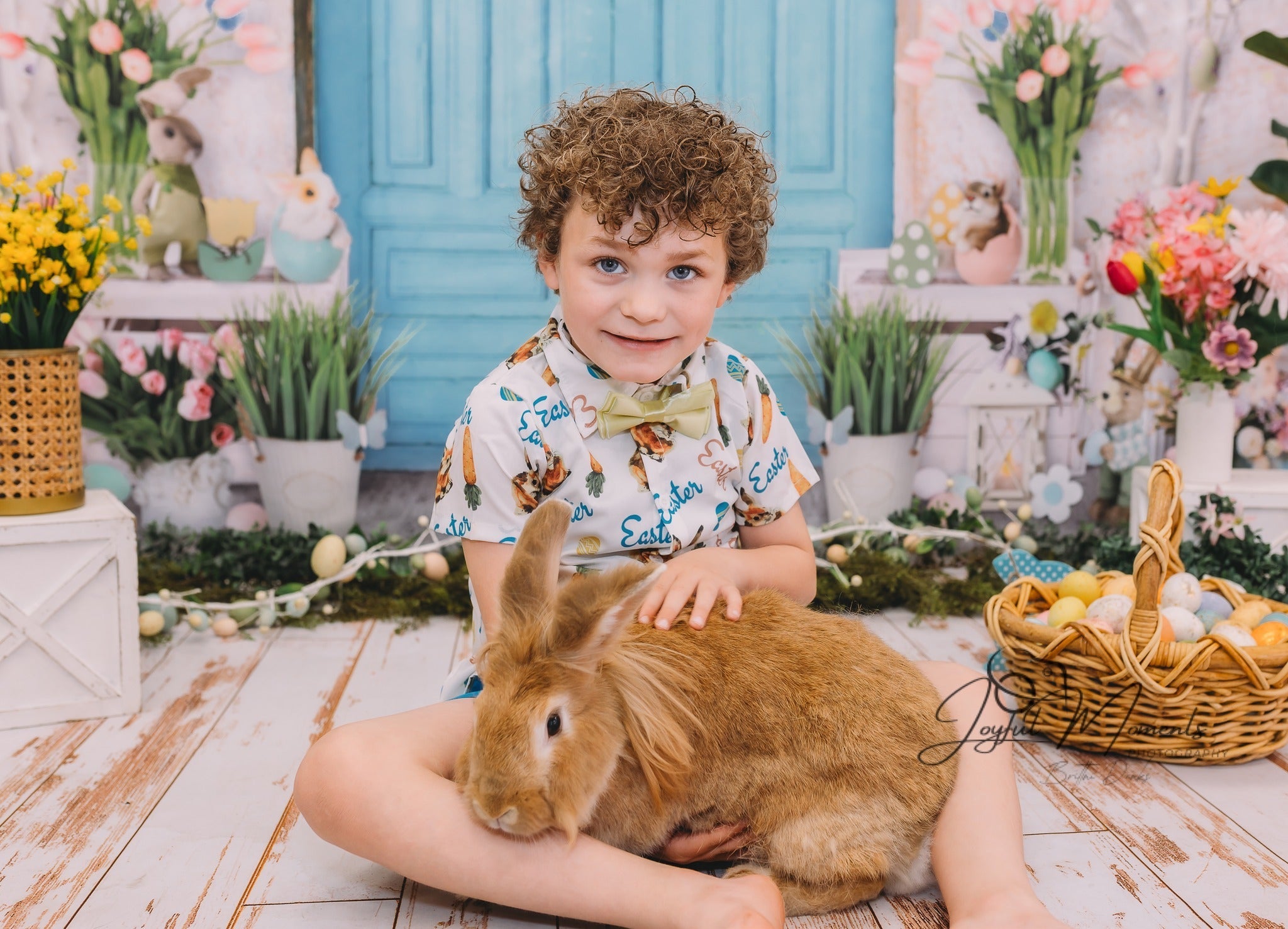 Easter Bunny Backdrop Pastel Bunny Easter Doorway Decor Easter Backdrop UK MRR9-7