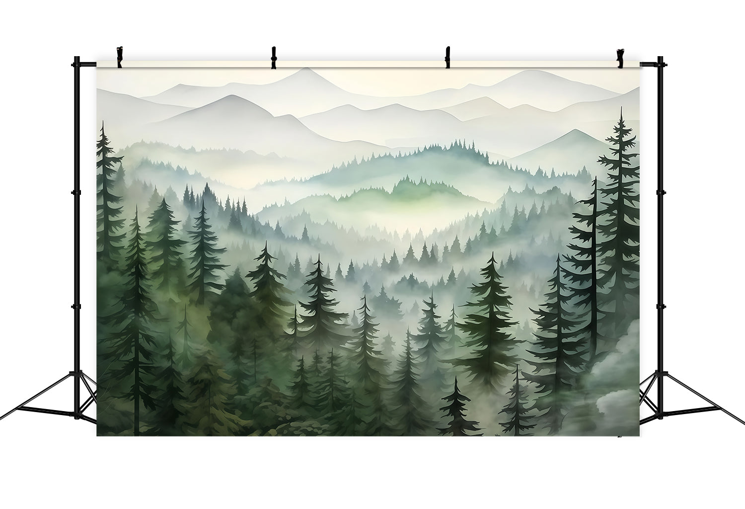 Forest Backdrop Forest Mountain Mist Layers Forest Photography Backdrop UK MRR9-74