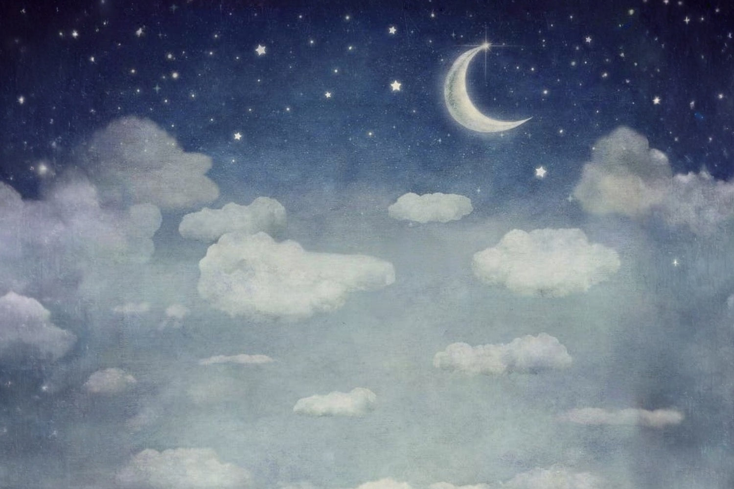 Cloud Backdrop Moonlit Starry Sky Dreamy Clouds Sky Backdrop UK MRR9-95
