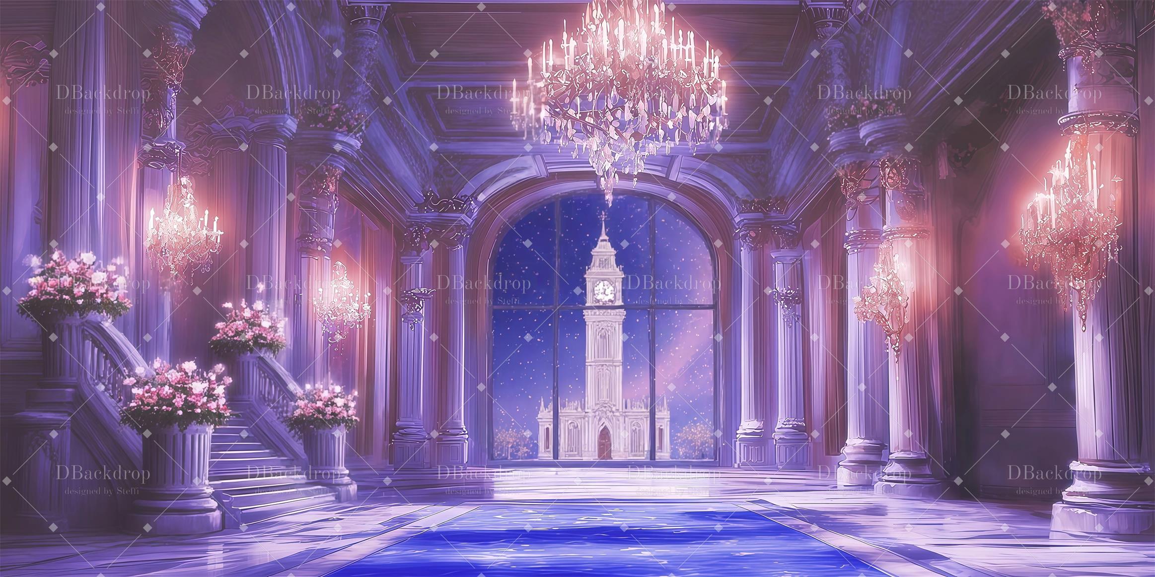 Large Stage Backdrops Midnight Chimes Backdrops for Theater UK CSH59-T40