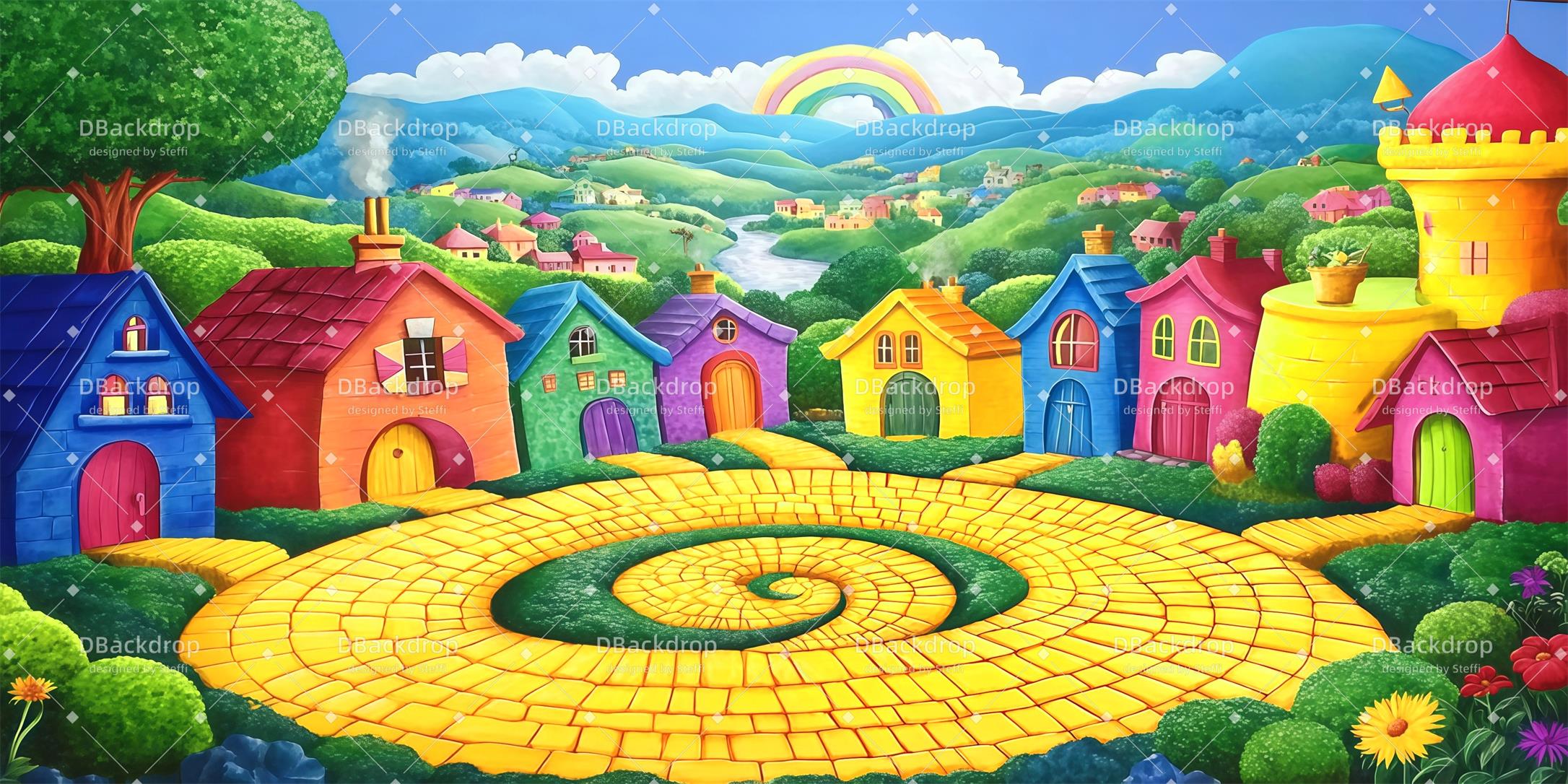 Stage Backdrop Ideas Munchkinland Backdrops for Theater UK CSH59-T94