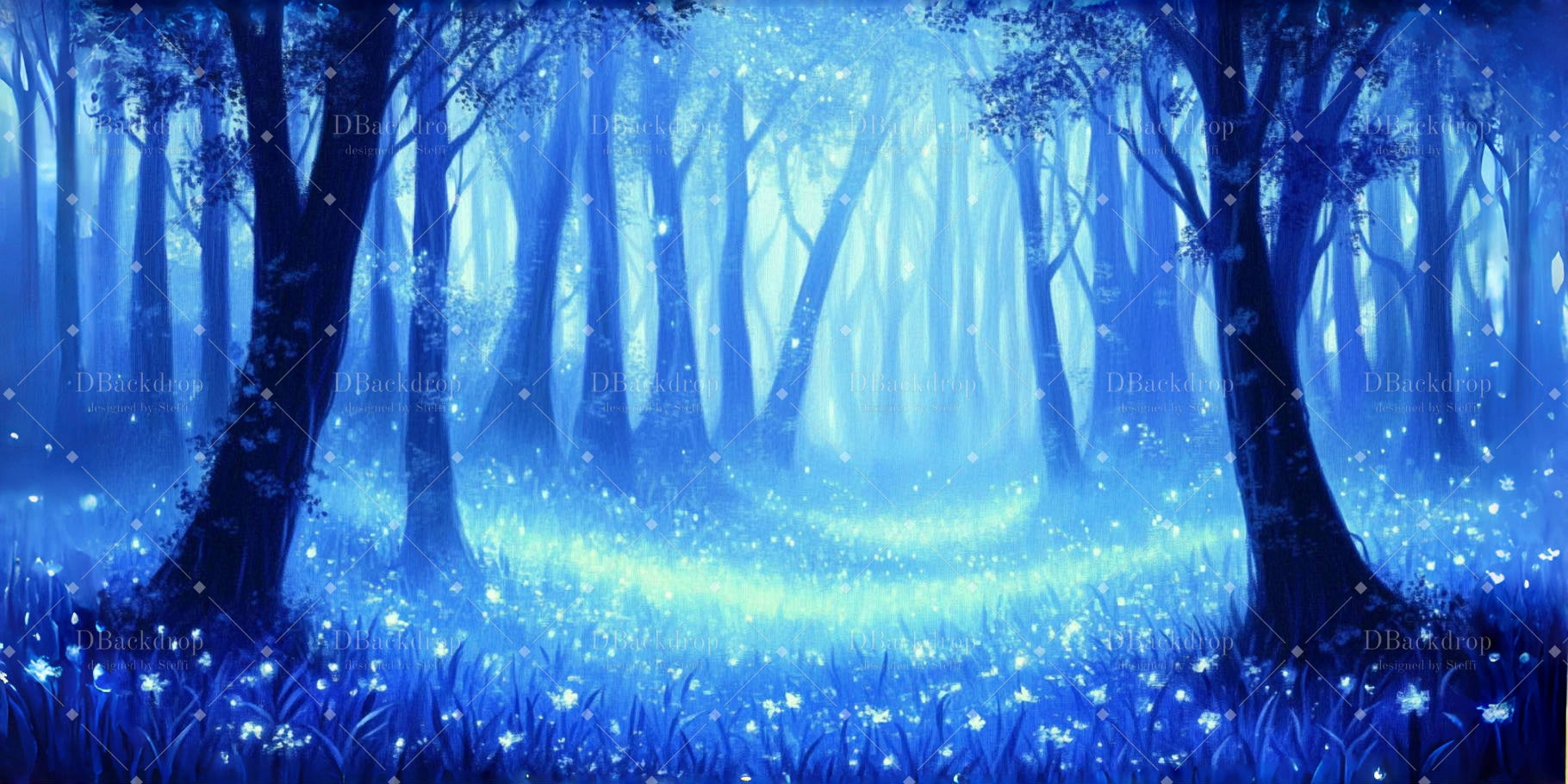 Church Stage Backdrops Night Magic Forest Scenery Backdrops for Theater UK CSH59-T38
