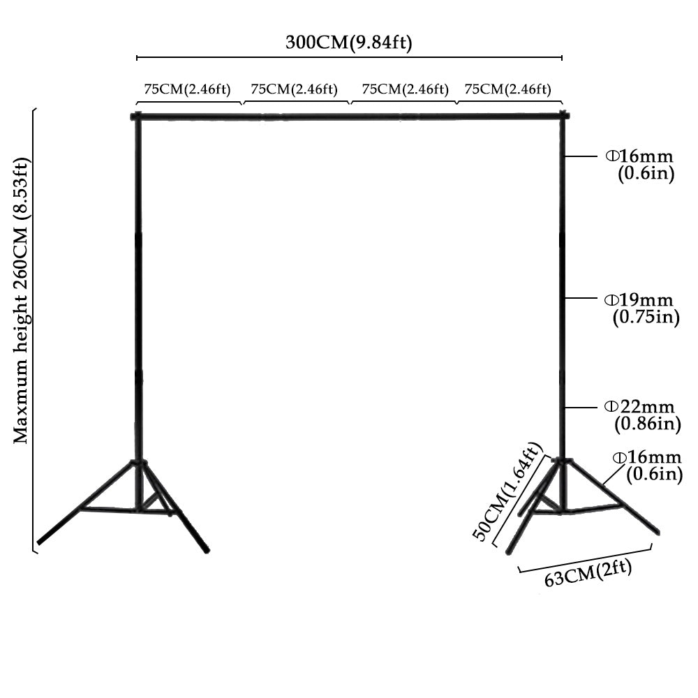 UK Backdrop Prop Backdrop Stands for Photography Photo Video Studio RF0005