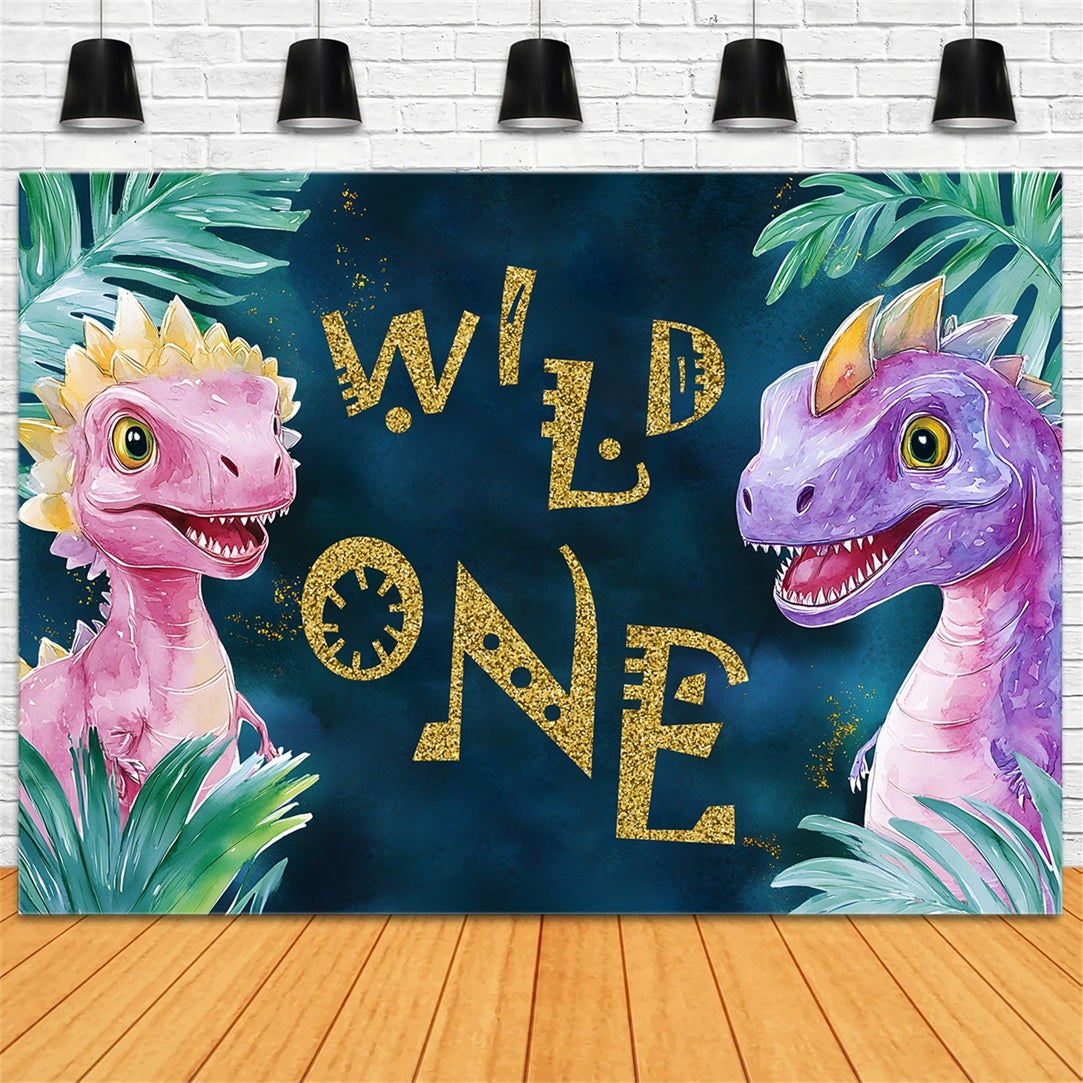 Personalized Birthday Backdrops Tropical Dino Adventure Backdrop UK RR1-36