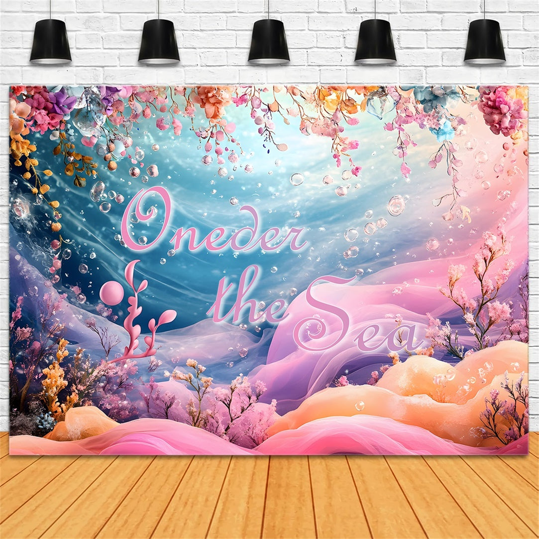 Customized Backdrop For Birthday Magical Ocean Mermaid Backdrop UK RR1-41