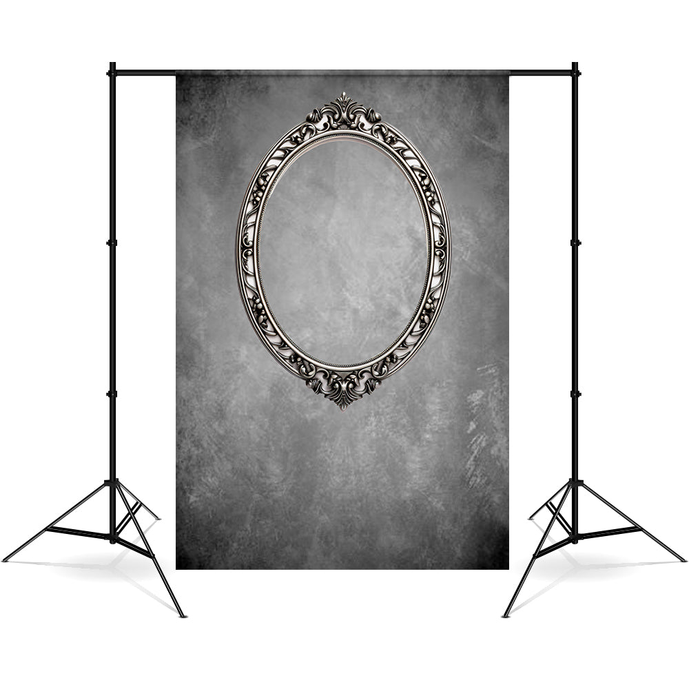 DBackdrop Art Classic Metal Photo Frame Gray Tone Abstract Backdrop RR4-57
