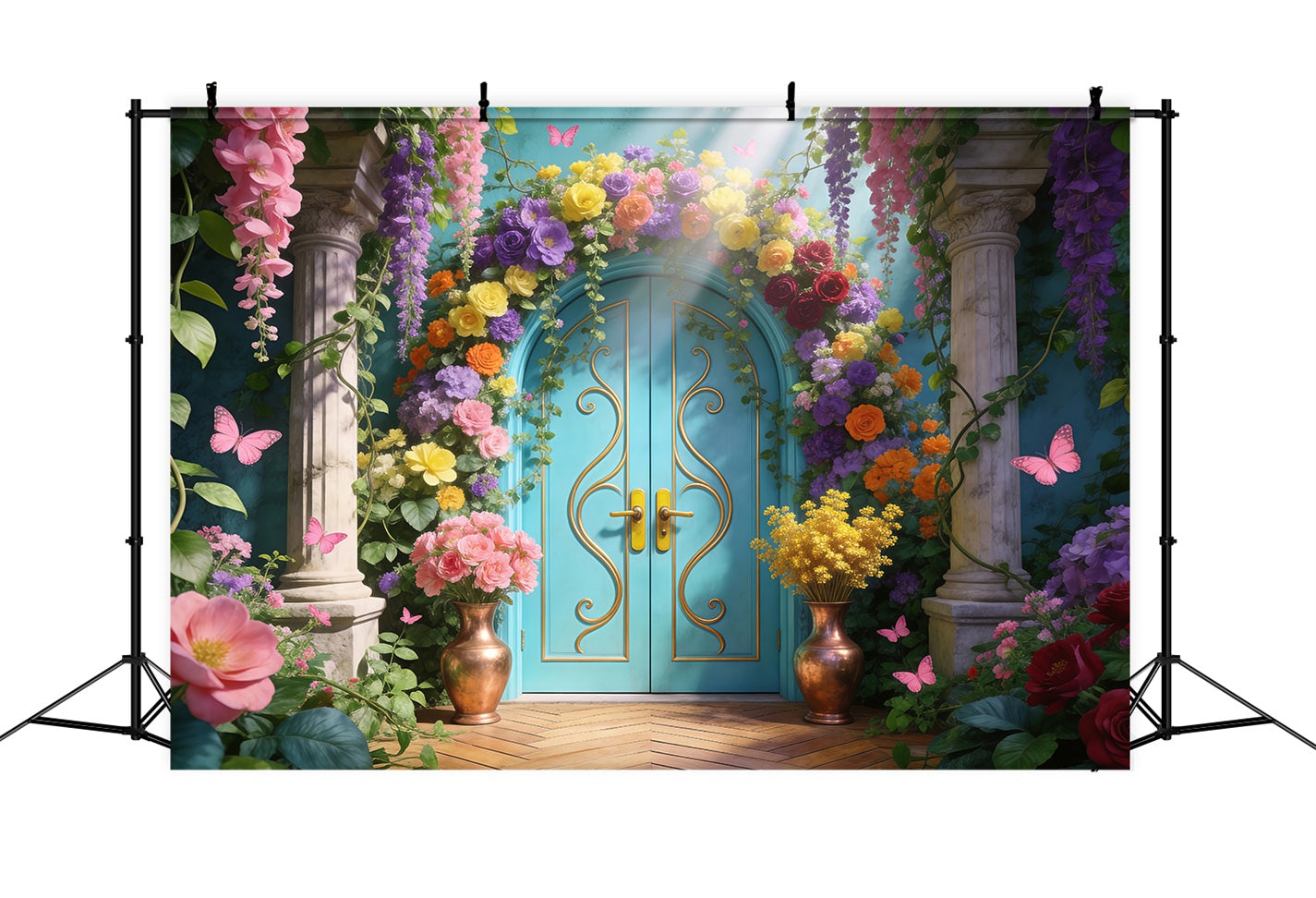 Garden Backdrop Floral Palace Doorway Elegance Spring Backdrop For Pictures UK RR62-36