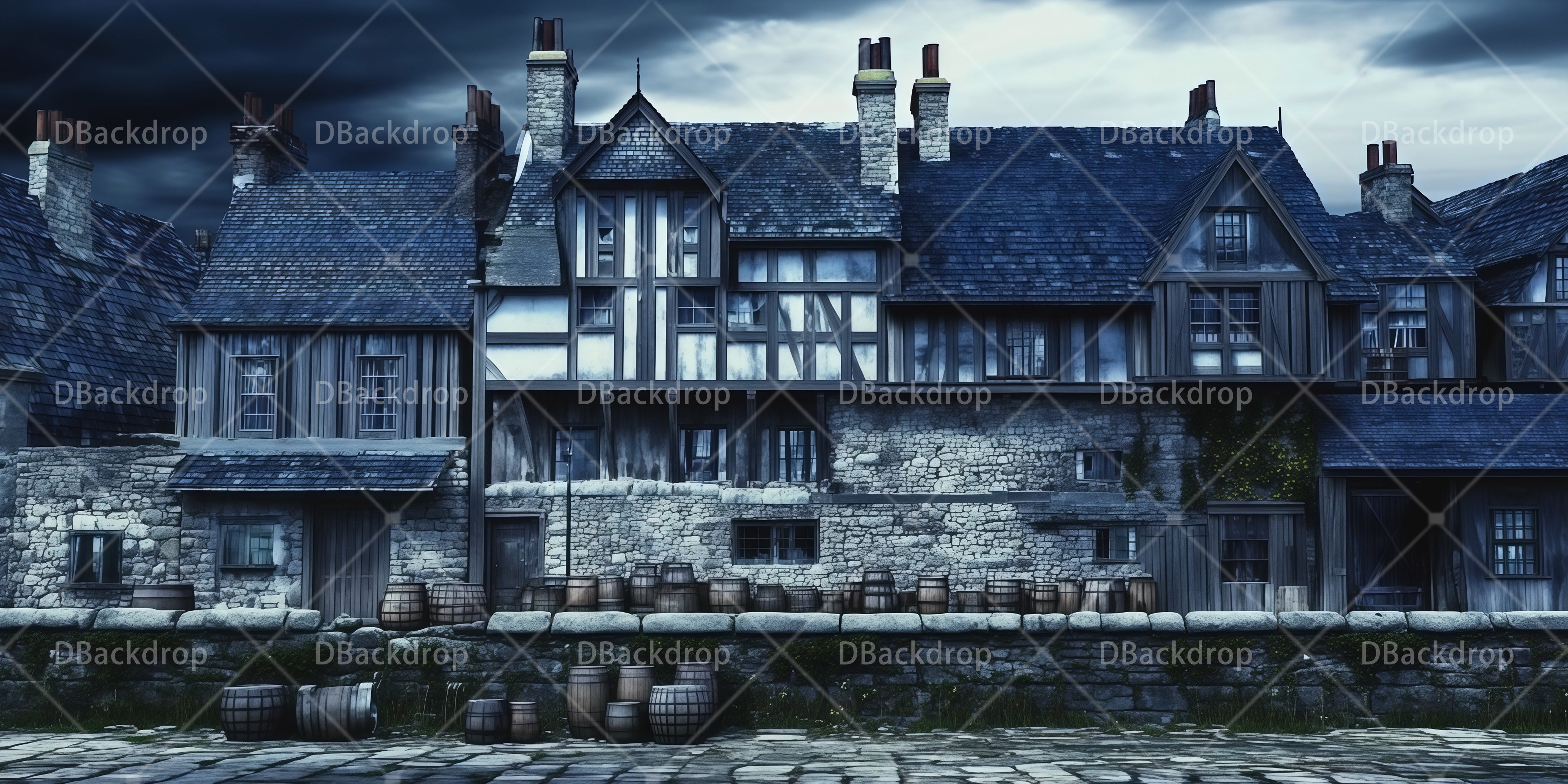 Theater Stage Backdrop Gloomy Square Performance Backdrop UK RR65-T122