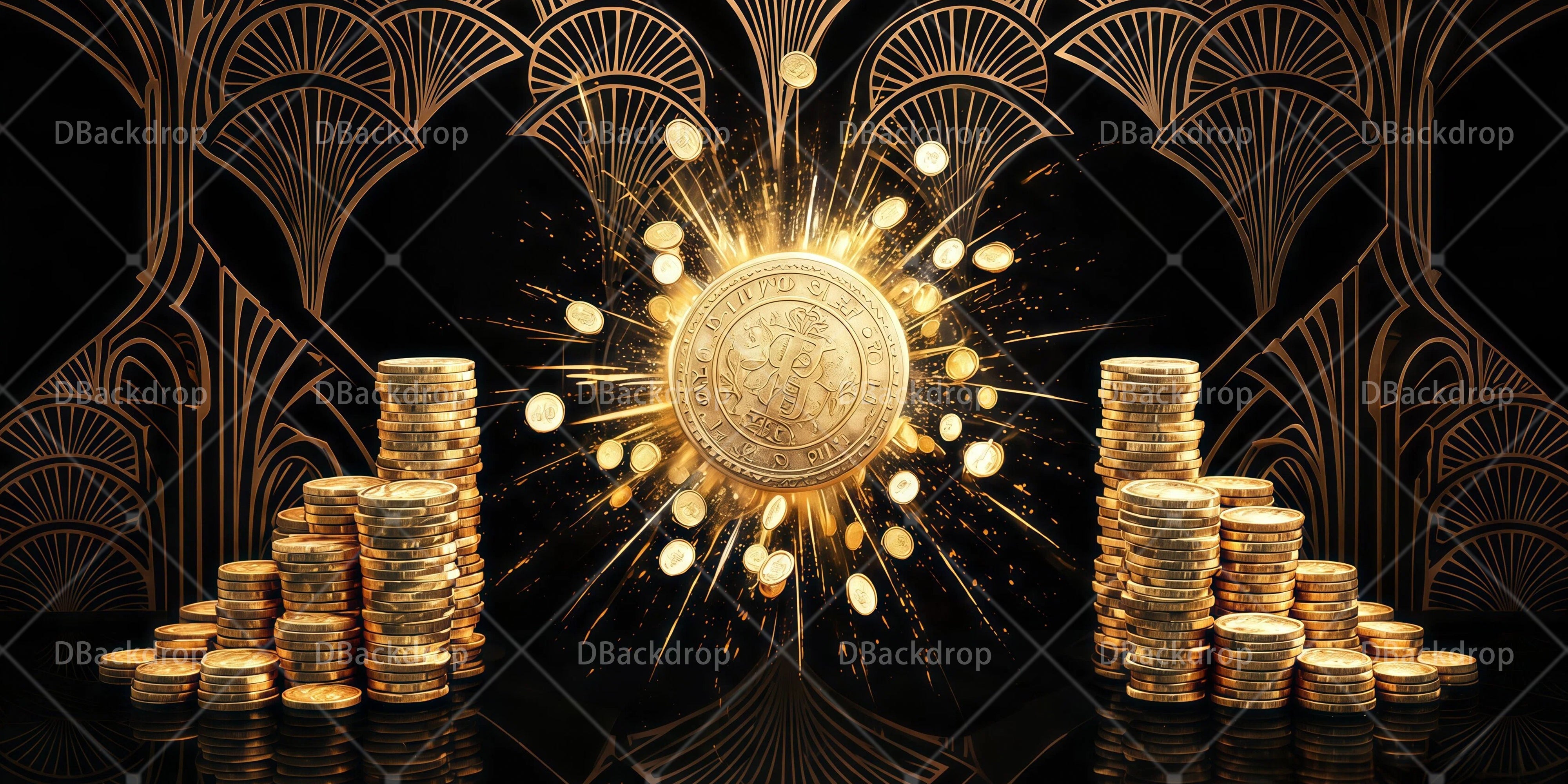 Large Stage Backdrops Money Millions Backdrop For Theater UK RR65-T73