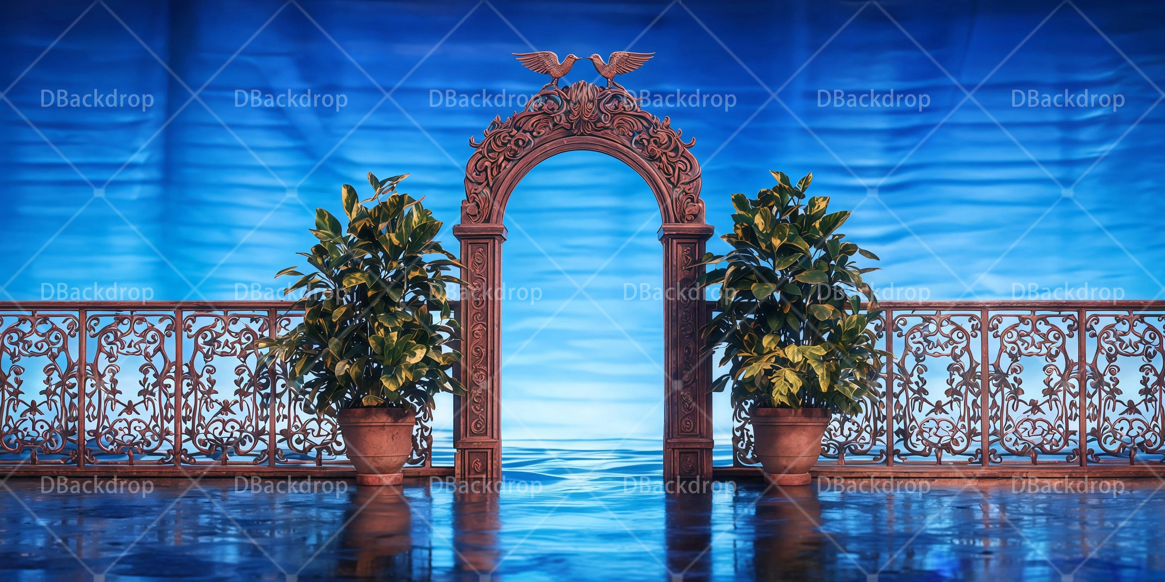 Dance Recital Backdrop Waterside Terrace Theater Stage Backdrop UK RR65-T74