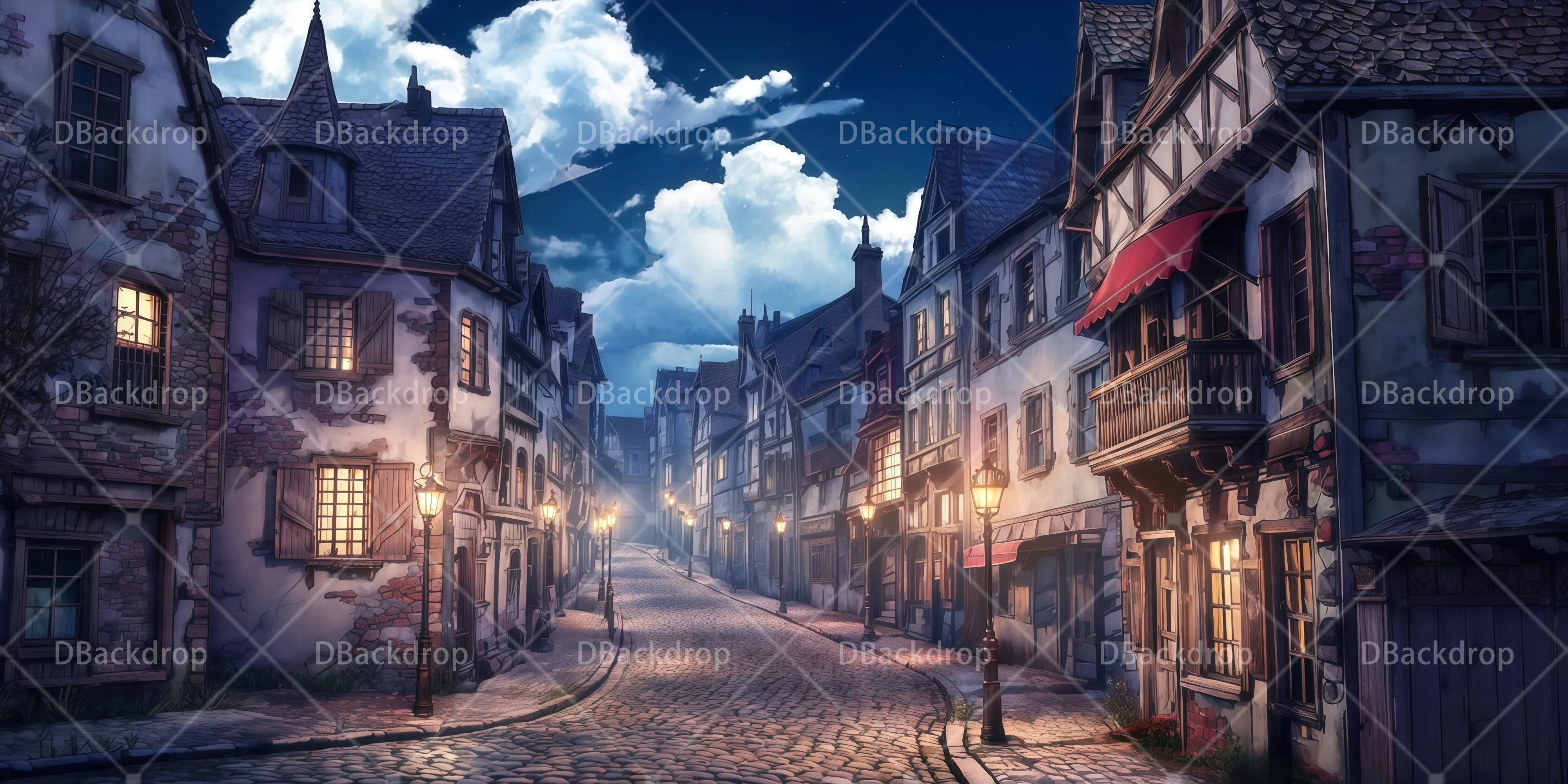 Theater Backdrops Old World Town Square Stage Backdrop Ideas UK RR65-T84