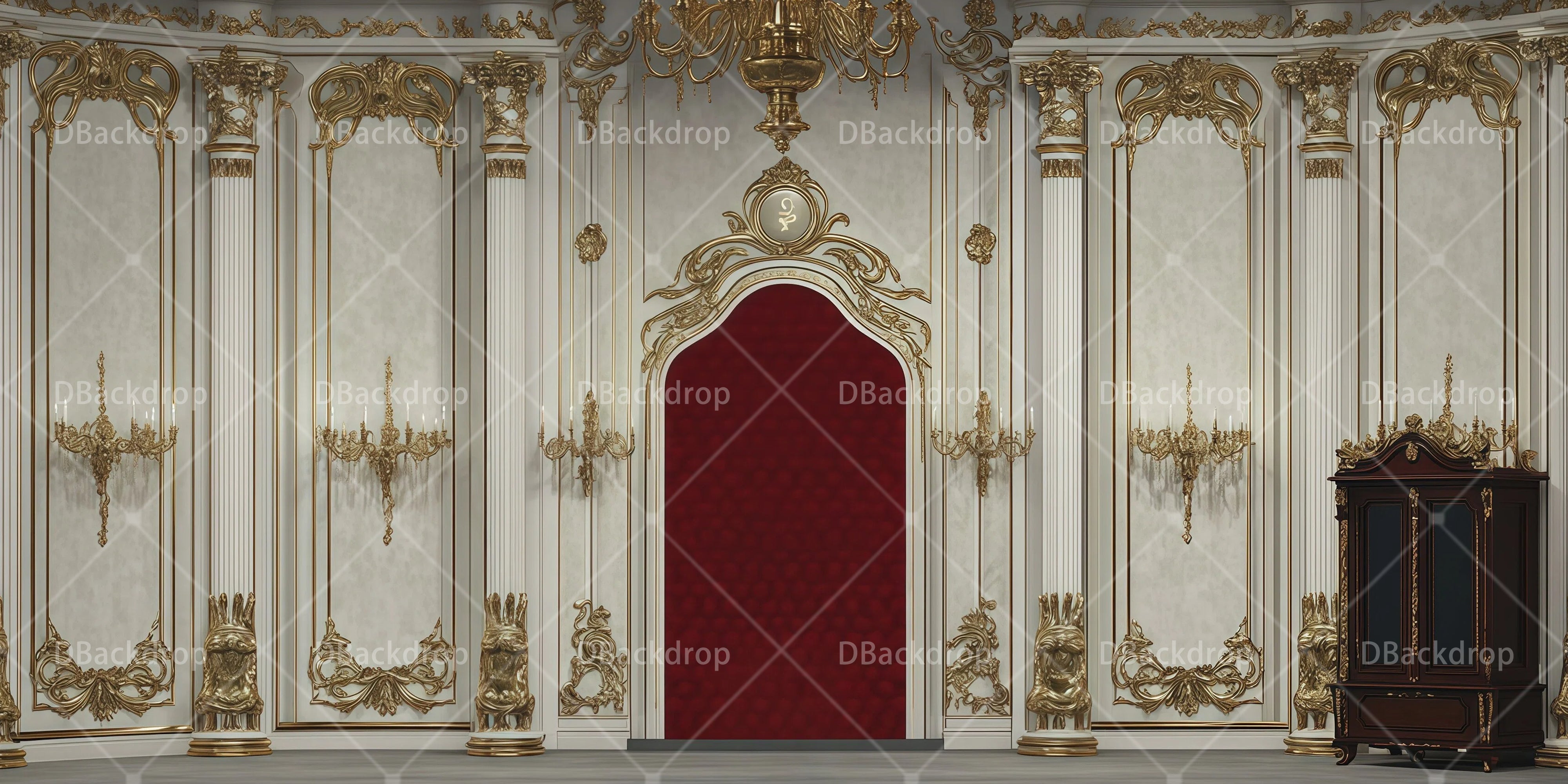 Performance Backdrop Baroque Palace Hall School Dance Backdrop UK RR66-T48