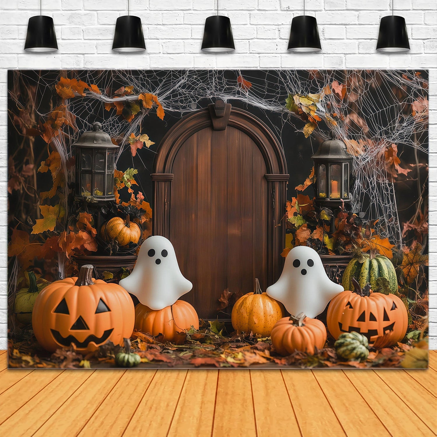 Halloween Backdrop Photo Booth Autumn Ghost Pumpkin Door Backdrops Halloween UK RR67-84