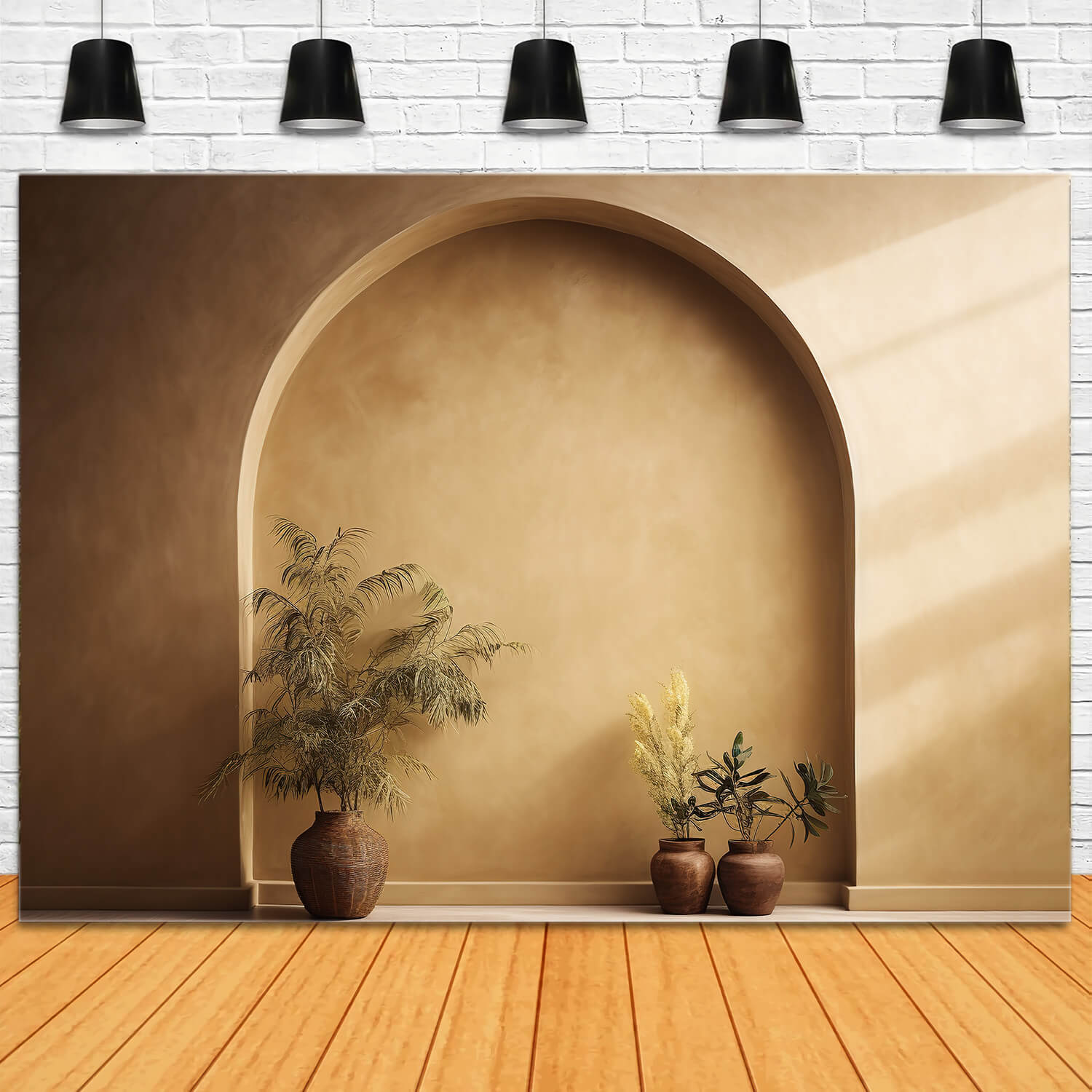 Golden Serenity Boho Photography Backdrop UK RR7-22