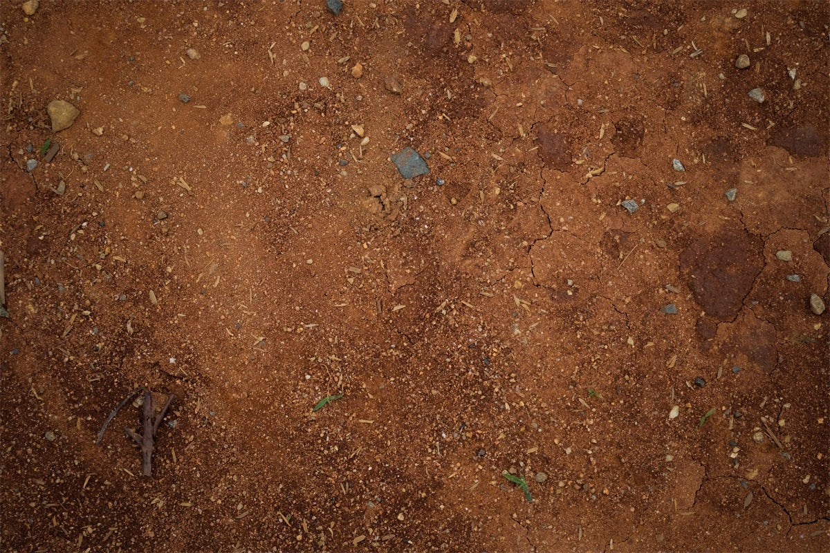 Moist Dirt Gravel Fabric Floor Backdrop UK RR7-538