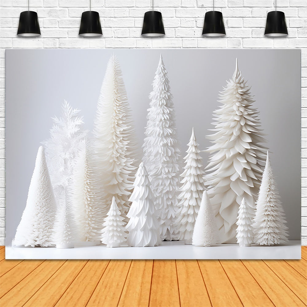 White Christmas Tree Photography Backdrop UK RR7-734