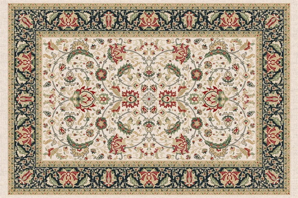 Intricate Floral Patterned Carpet Floor Backdrop UK RR8-297
