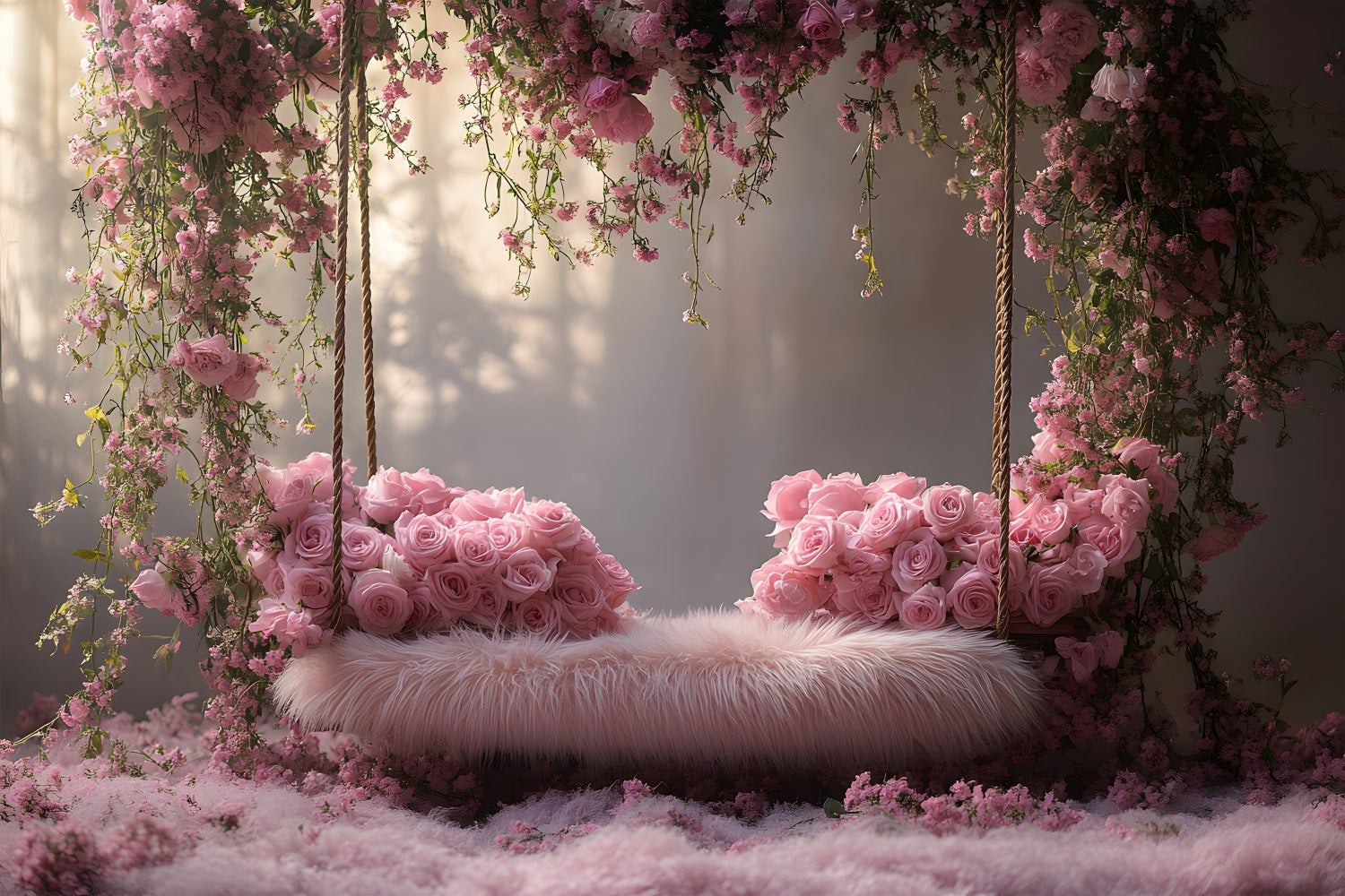 Pink Rose Swing Bohemian Backdrop UK RR8-430