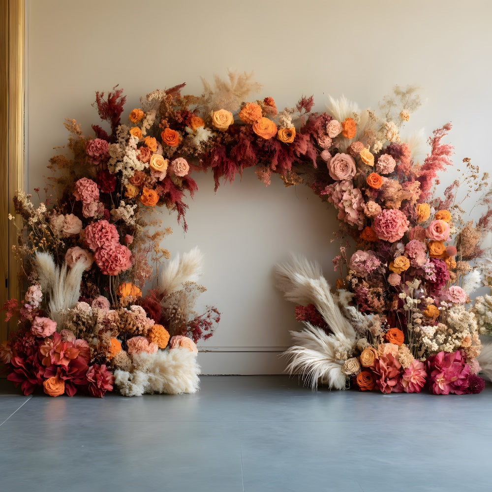 Bohemian Warm Tones Arch Backdrop UK RR8-432
