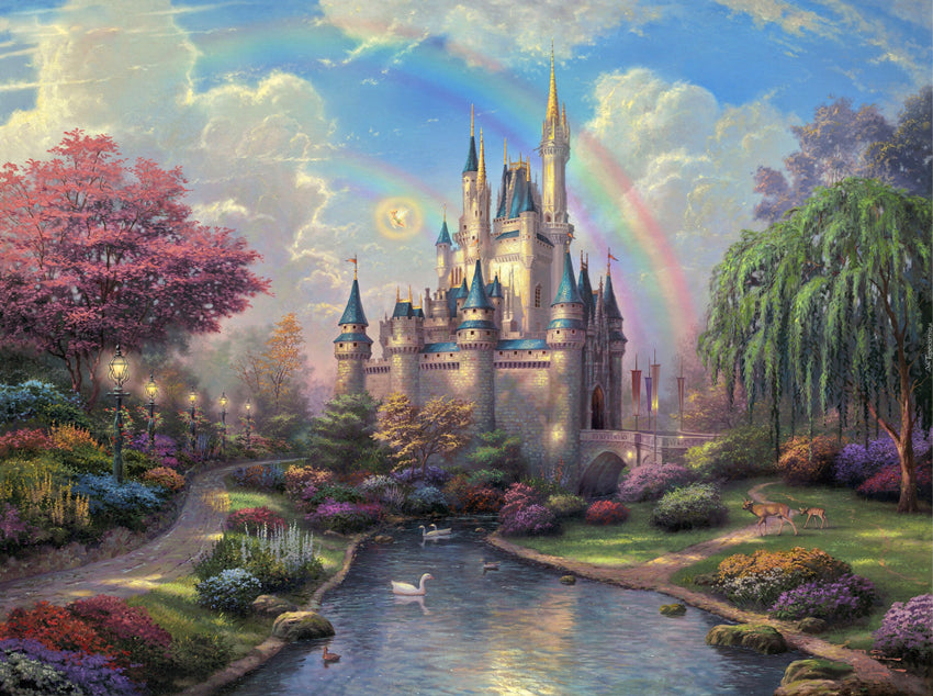 Castle Backdrop UK Garden Backdrop UK Colorful Backgrounds S-2716