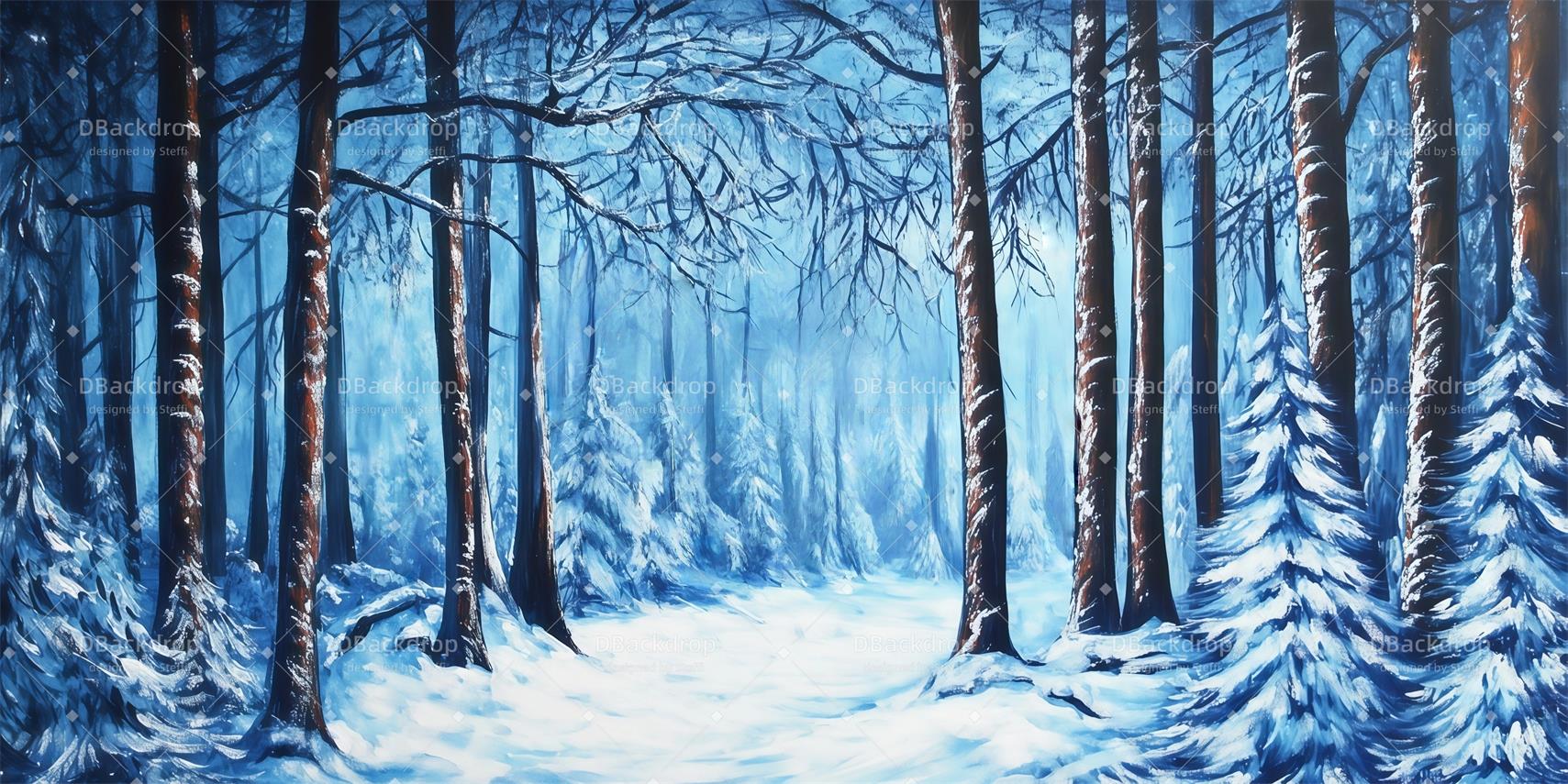 Musical Backdrops Snowy Forest Theater Backdrops for Saler UK CSH59-T50