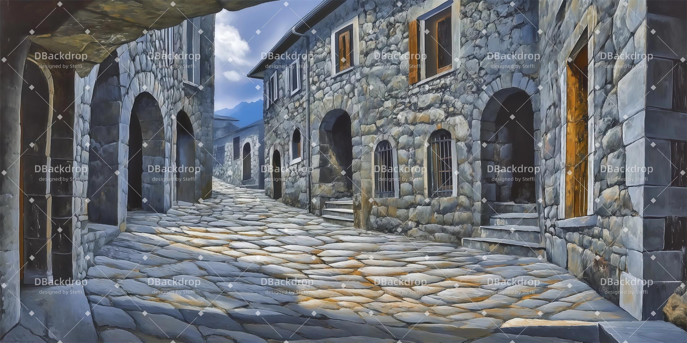 Theater Stage Backdrop Stone Alley Dance Stage Backdrop UK CSH59-T79