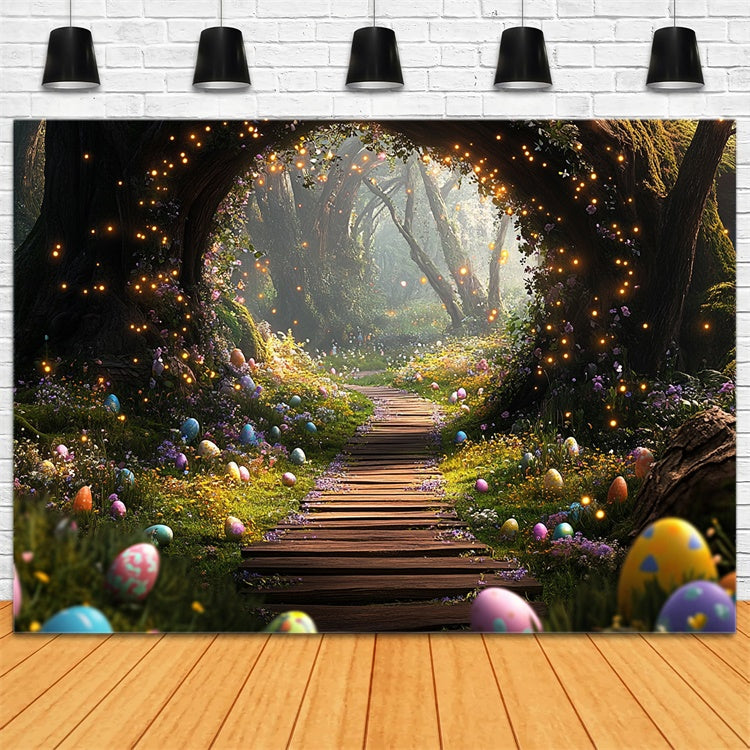 Easter Photo Backdrop Ideas Enchanted Egg Hunt Path Backdrop UK TWW3-1