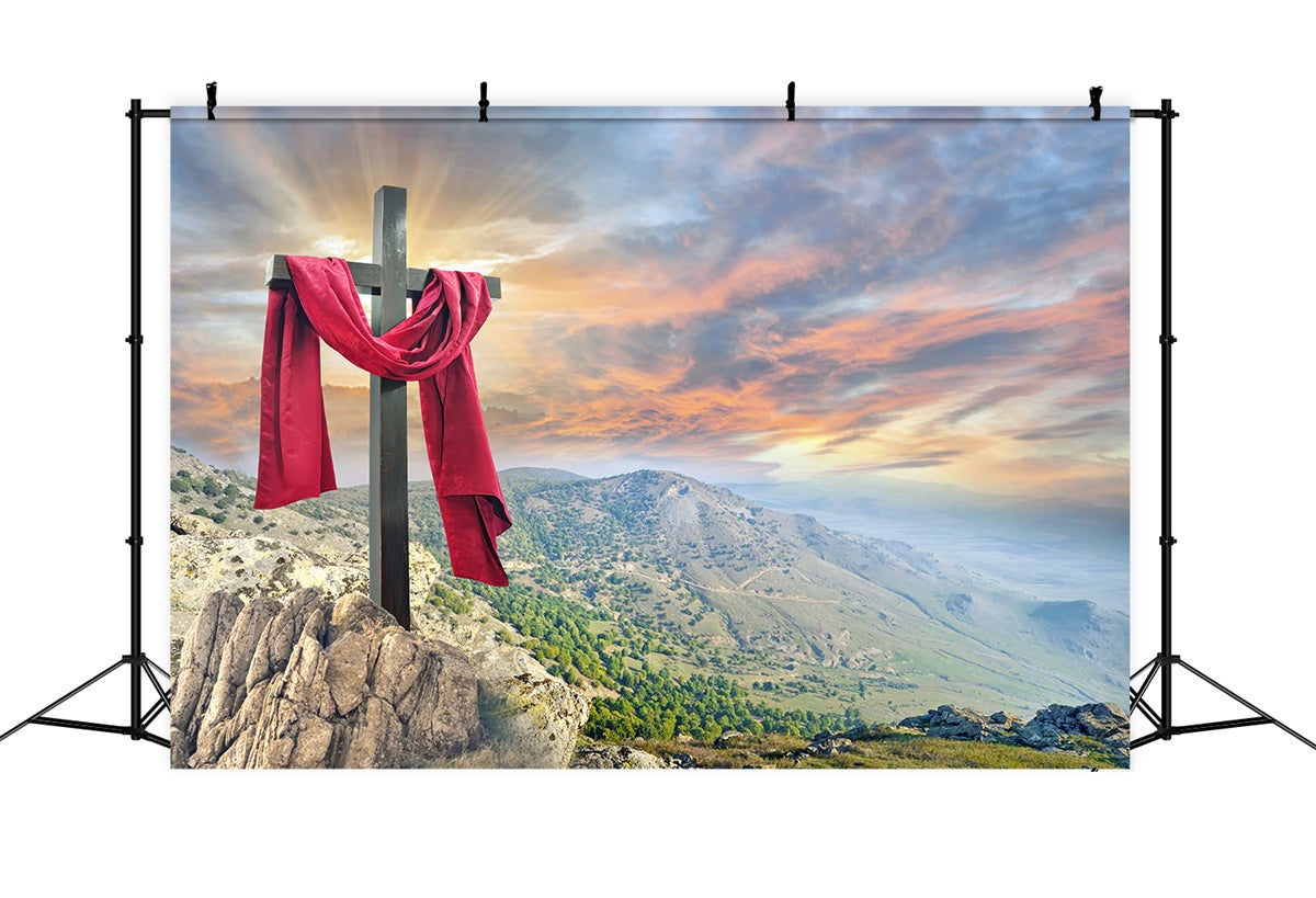 Easter Backdrop Majestic Mountain Holy Cross Backdrop UK TWW3-11