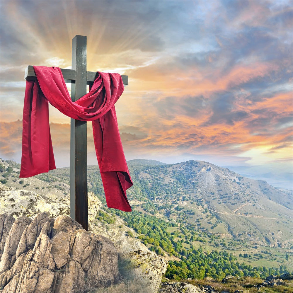 Easter Backdrop Majestic Mountain Holy Cross Backdrop UK TWW3-11