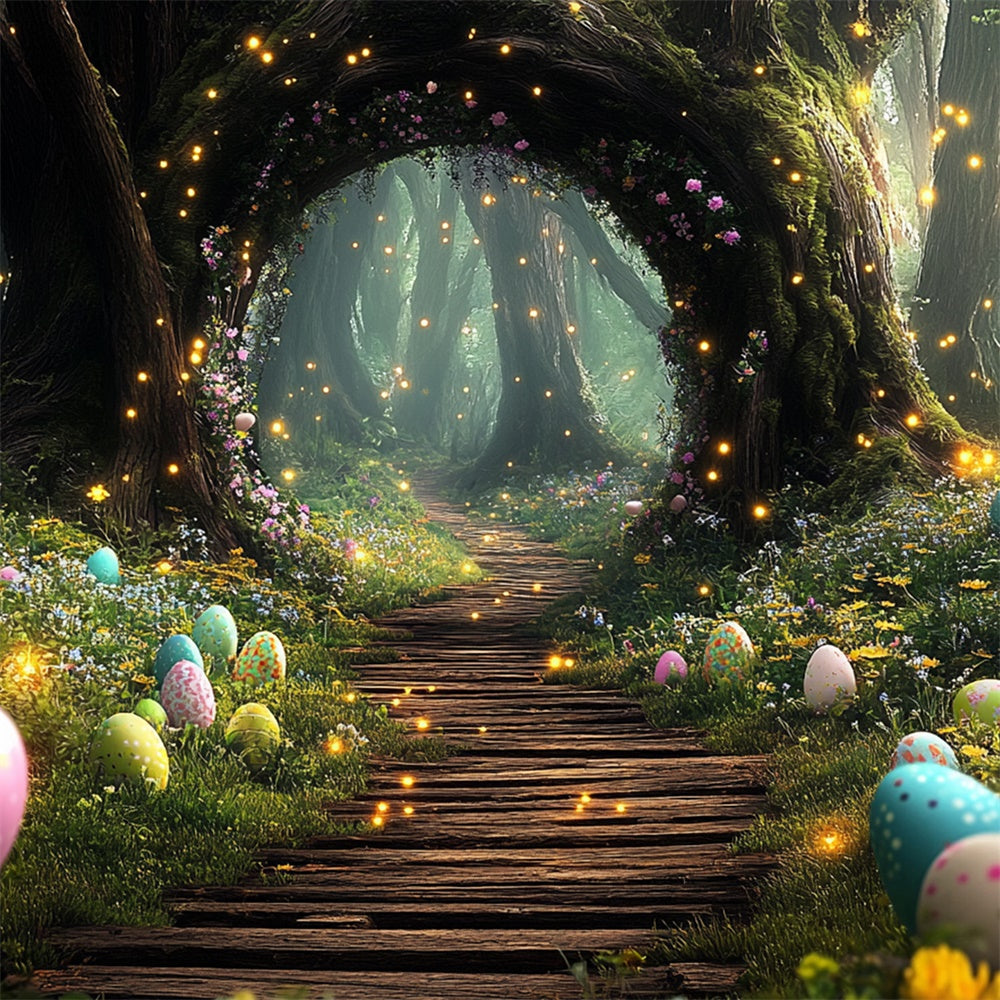 Easter Backdrop Magical Forest Egg Wonderland Backdrop UK TWW3-13