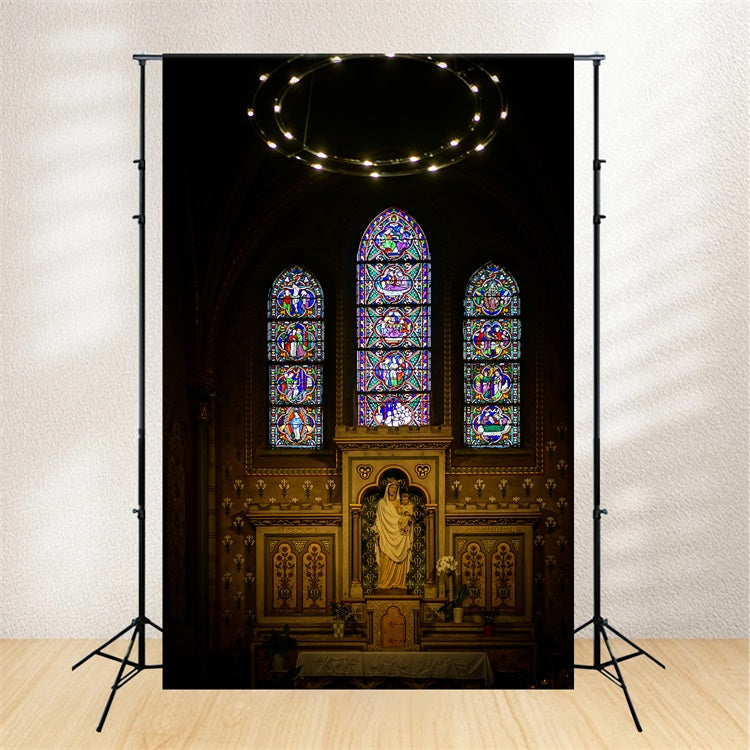 Easter Church Photo Backdrop Divine Light Sacred Chapel Backdrop UK TWW3-16