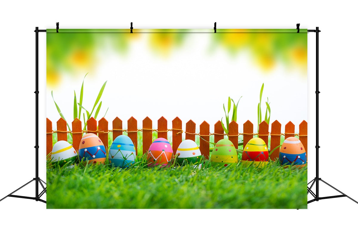 Easter Photo Backdrop Vibrant Painted Egg Display Backdrop UK TWW3-19