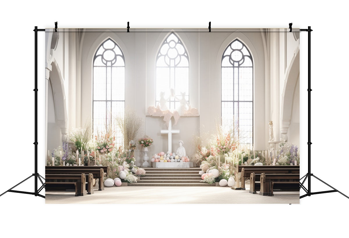 Easter Backdrops For Church Elegant Church Floral Backdrop UK TWW3-32