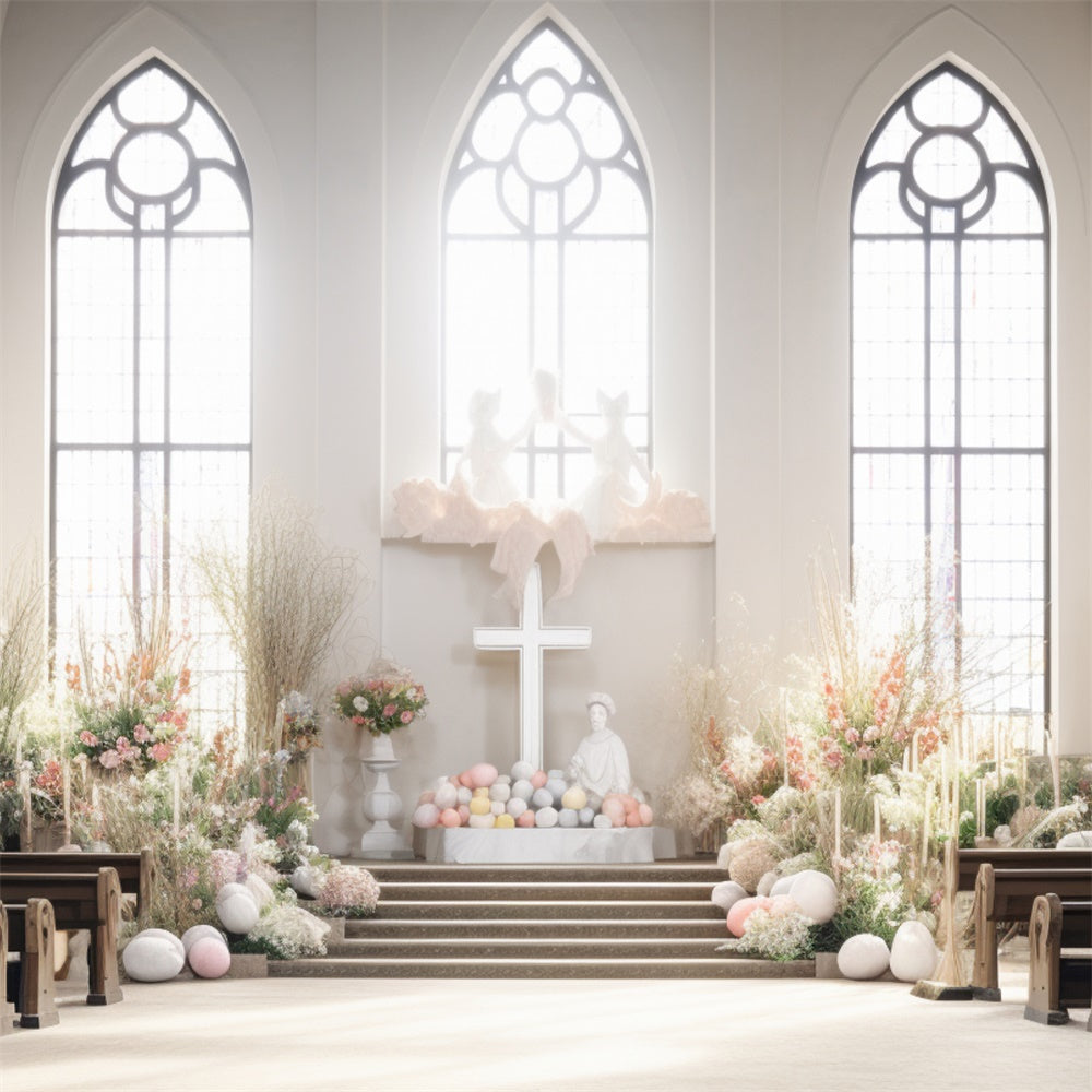 Easter Backdrops For Church Elegant Church Floral Backdrop UK TWW3-32