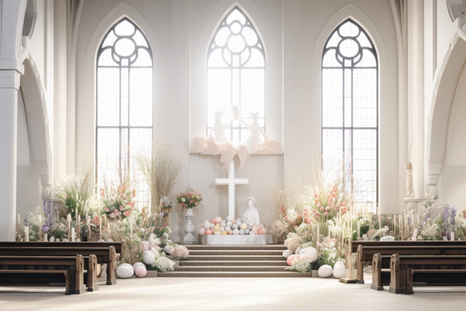 Easter Backdrops For Church Elegant Church Floral Backdrop UK TWW3-32