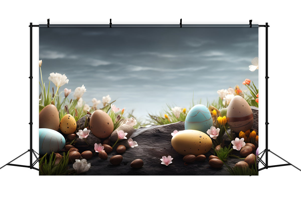 Easter Backdrops Photography Soft Pastel Rustic Egg Backdrop UK TWW3-34