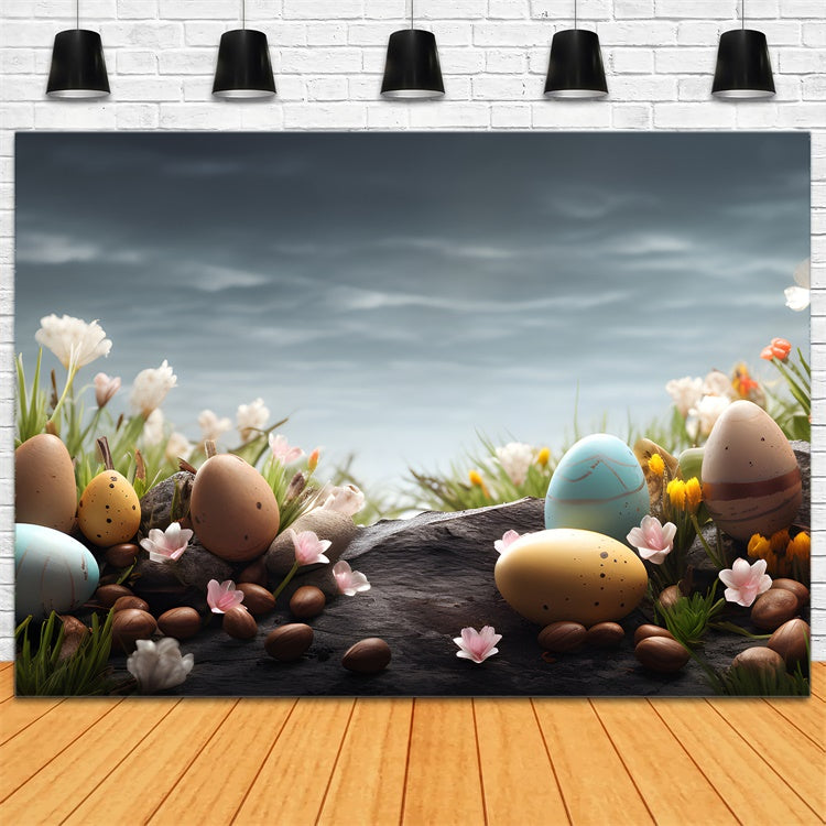 Easter Backdrops Photography Soft Pastel Rustic Egg Backdrop UK TWW3-34